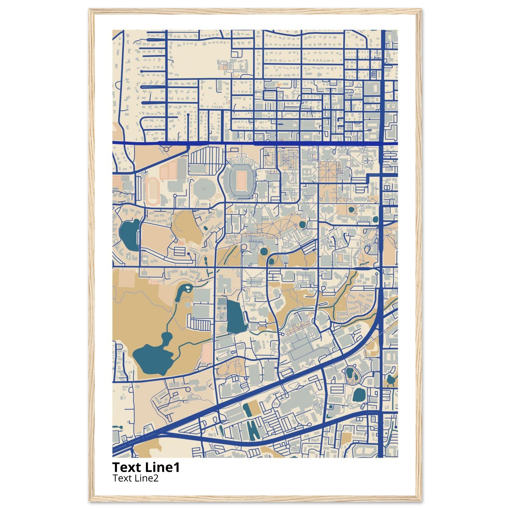 university of florida campus map poster