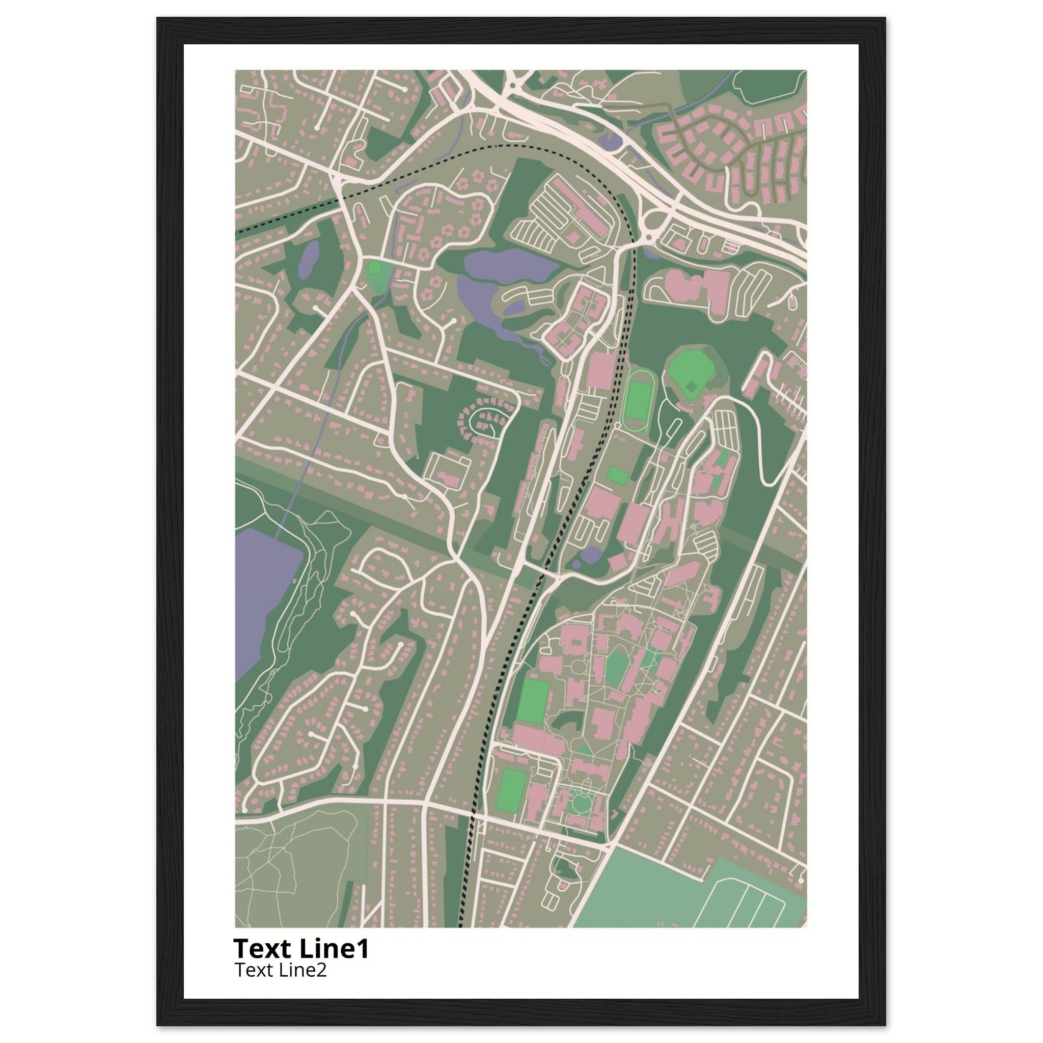 montclair state university campus map poster