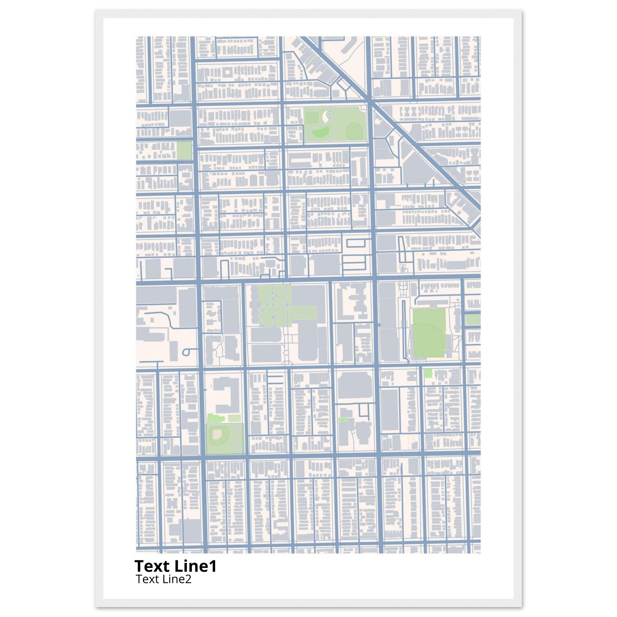 depaul university campus map poster
