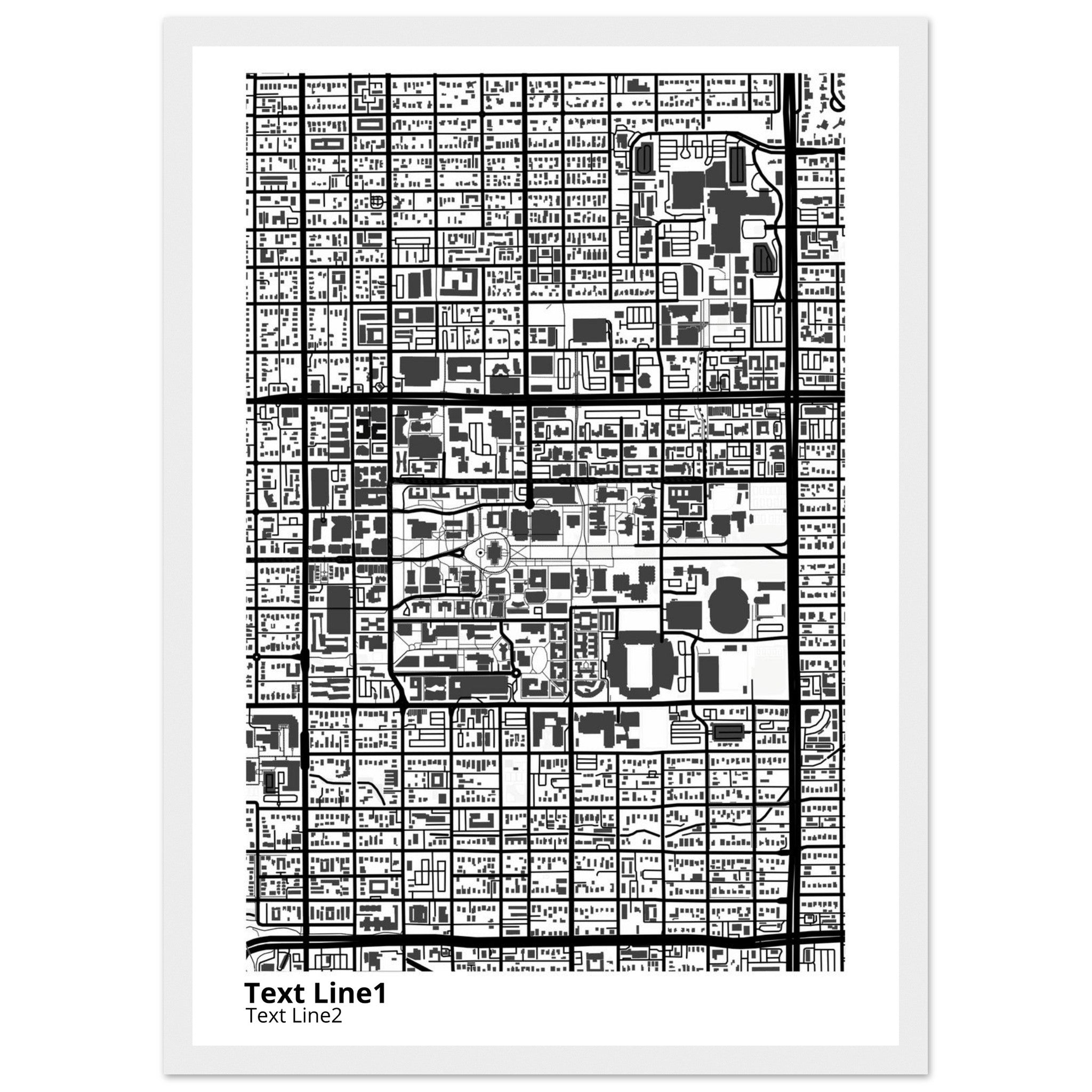 university of arizona campus map poster