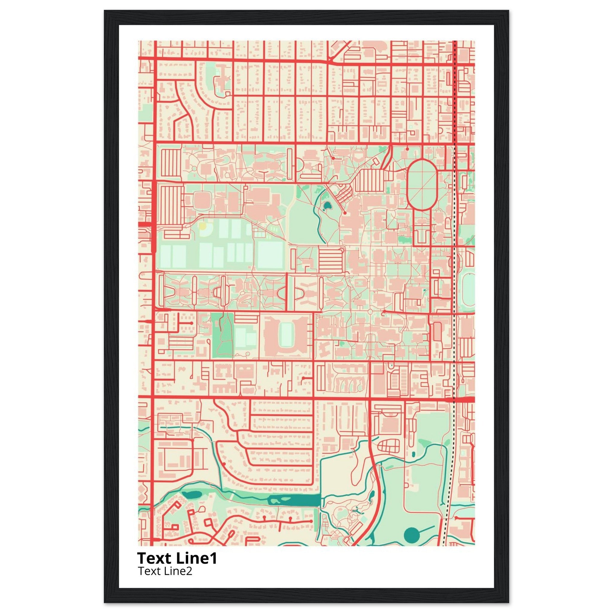 colorado state university fort collins campus map poster