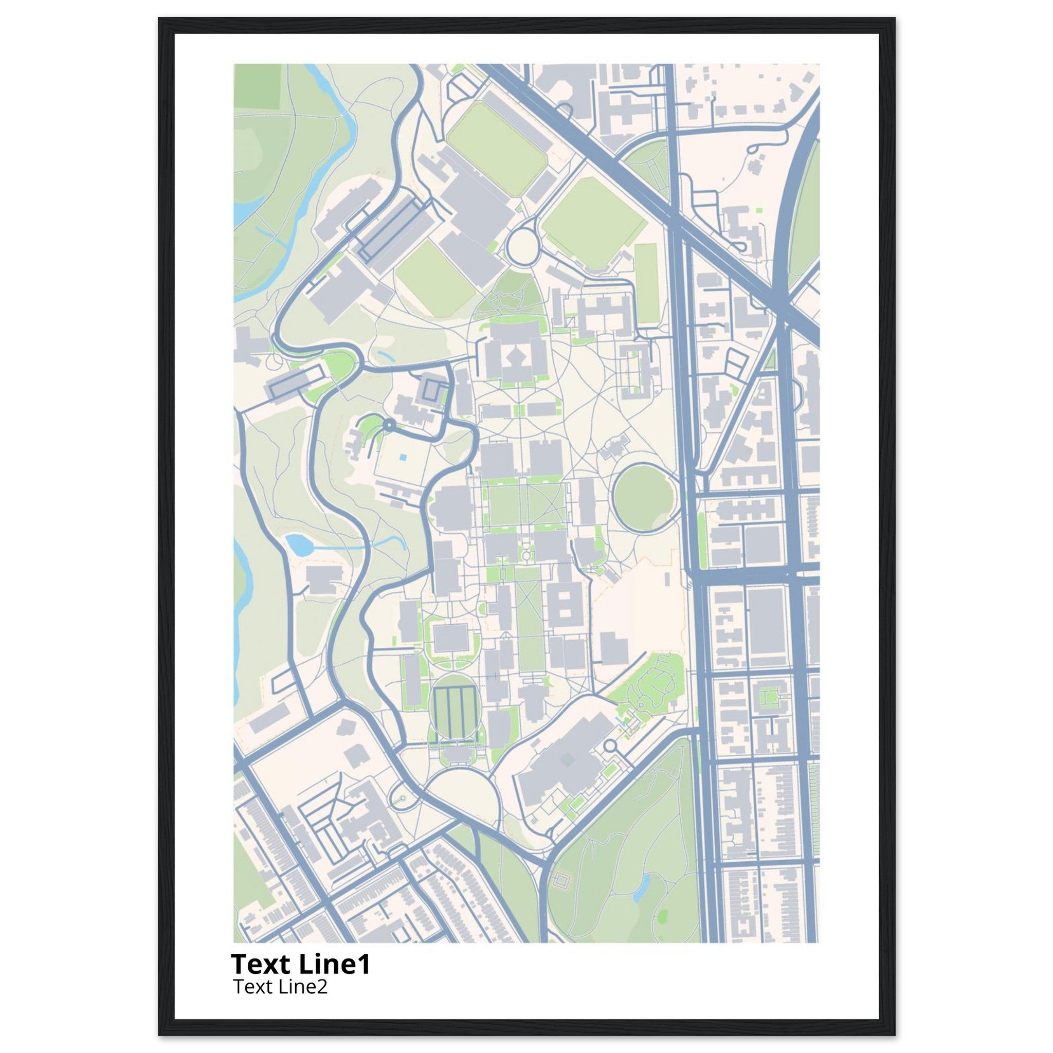 johns hopkins university campus map poster