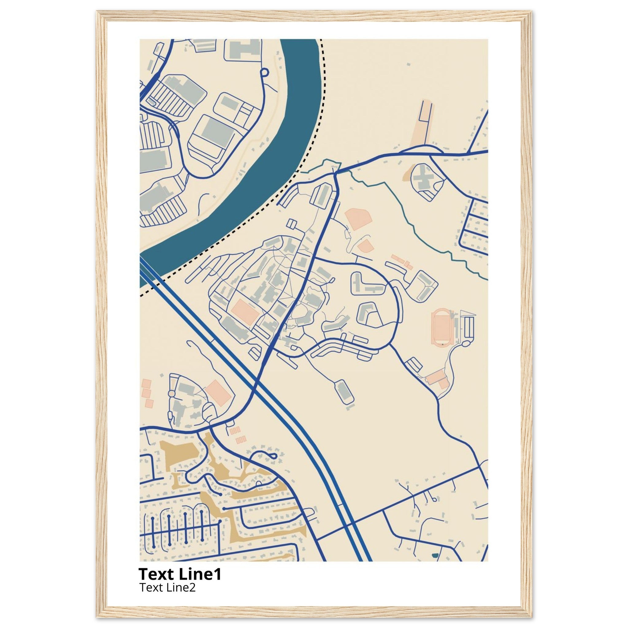 southern new hampshire university campus map poster