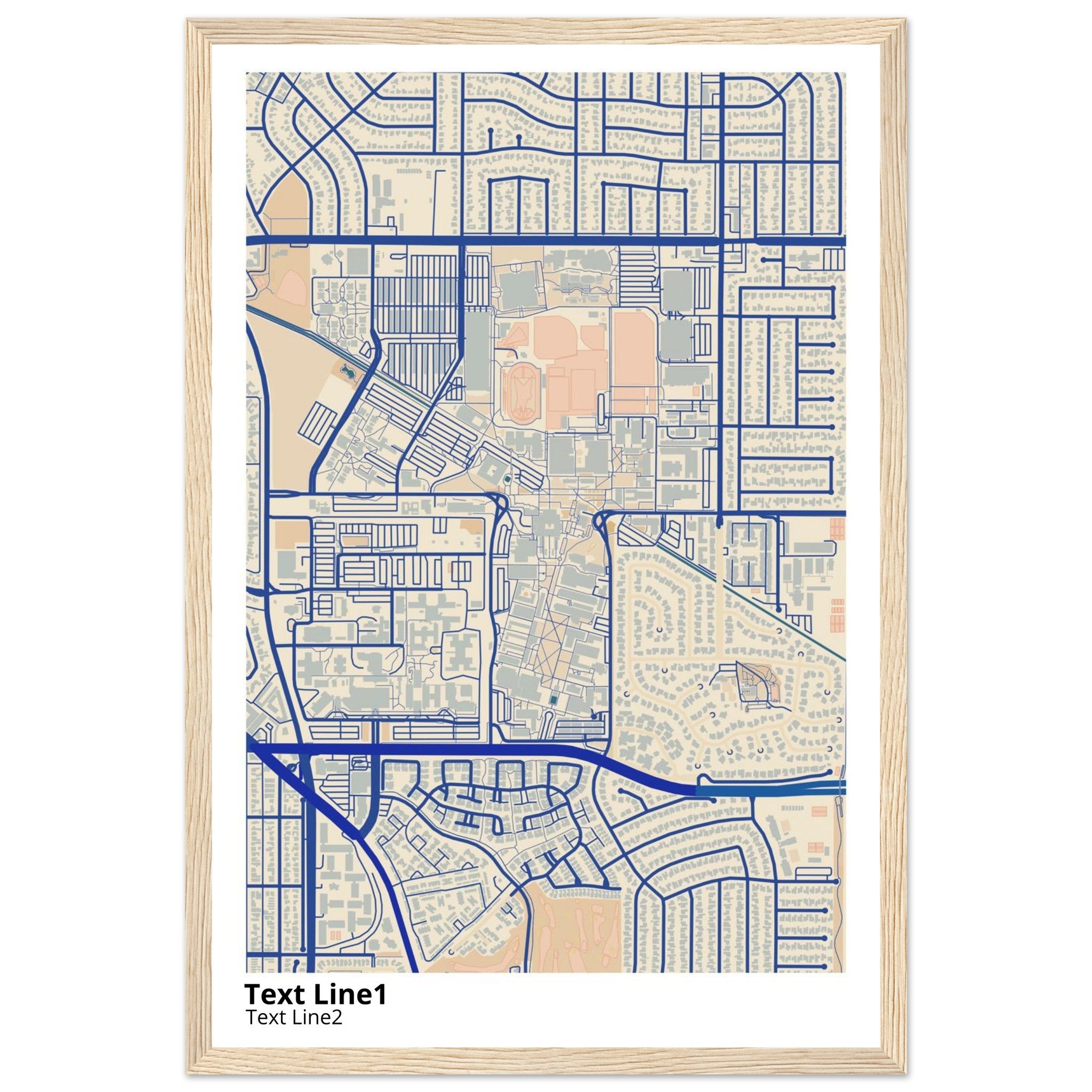 california state university long beach campus map poster