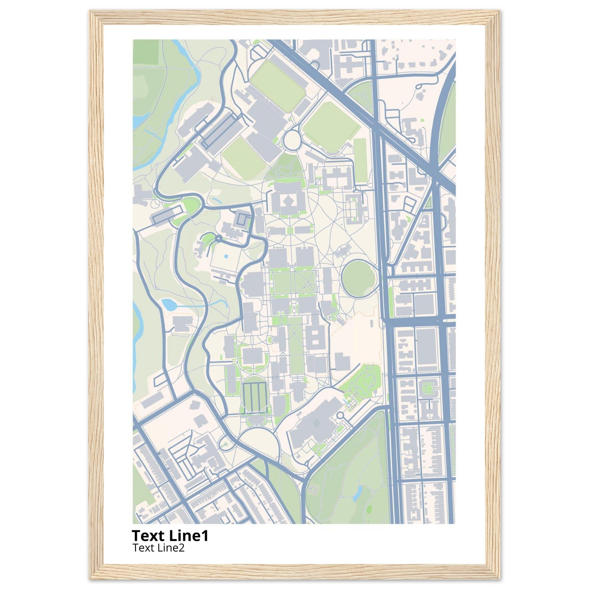 johns hopkins university campus map poster
