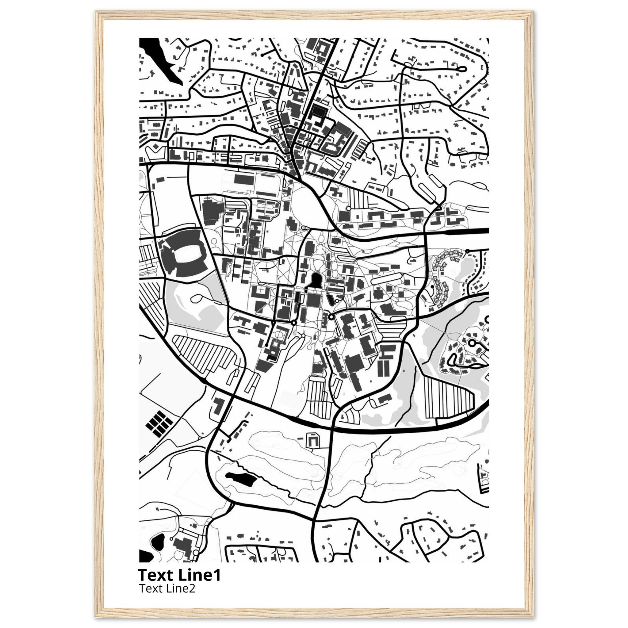 Clemson University South Carolina Campus Map Poster | Graduation Gift - Ink And Atlas