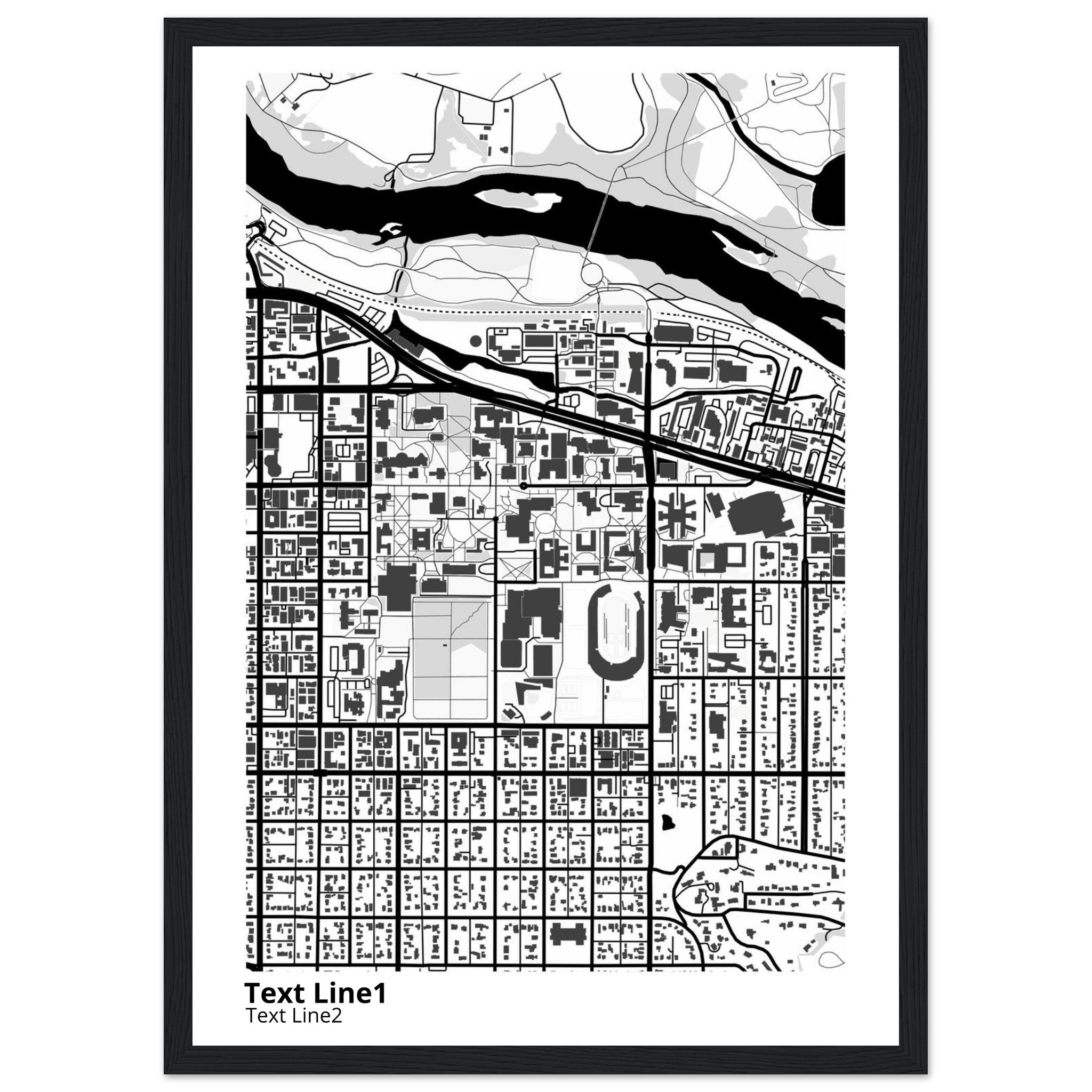 University of Oregon Campus Map Poster | Graduation Gift - Ink And Atlas