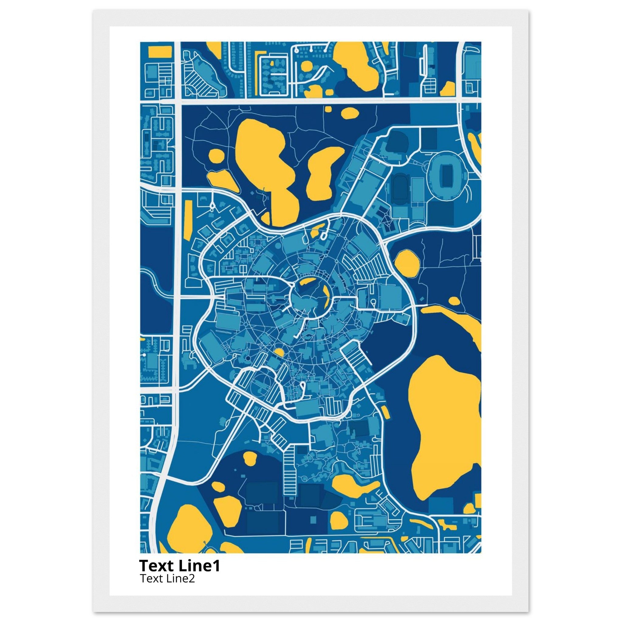 university of central florida campus map poster