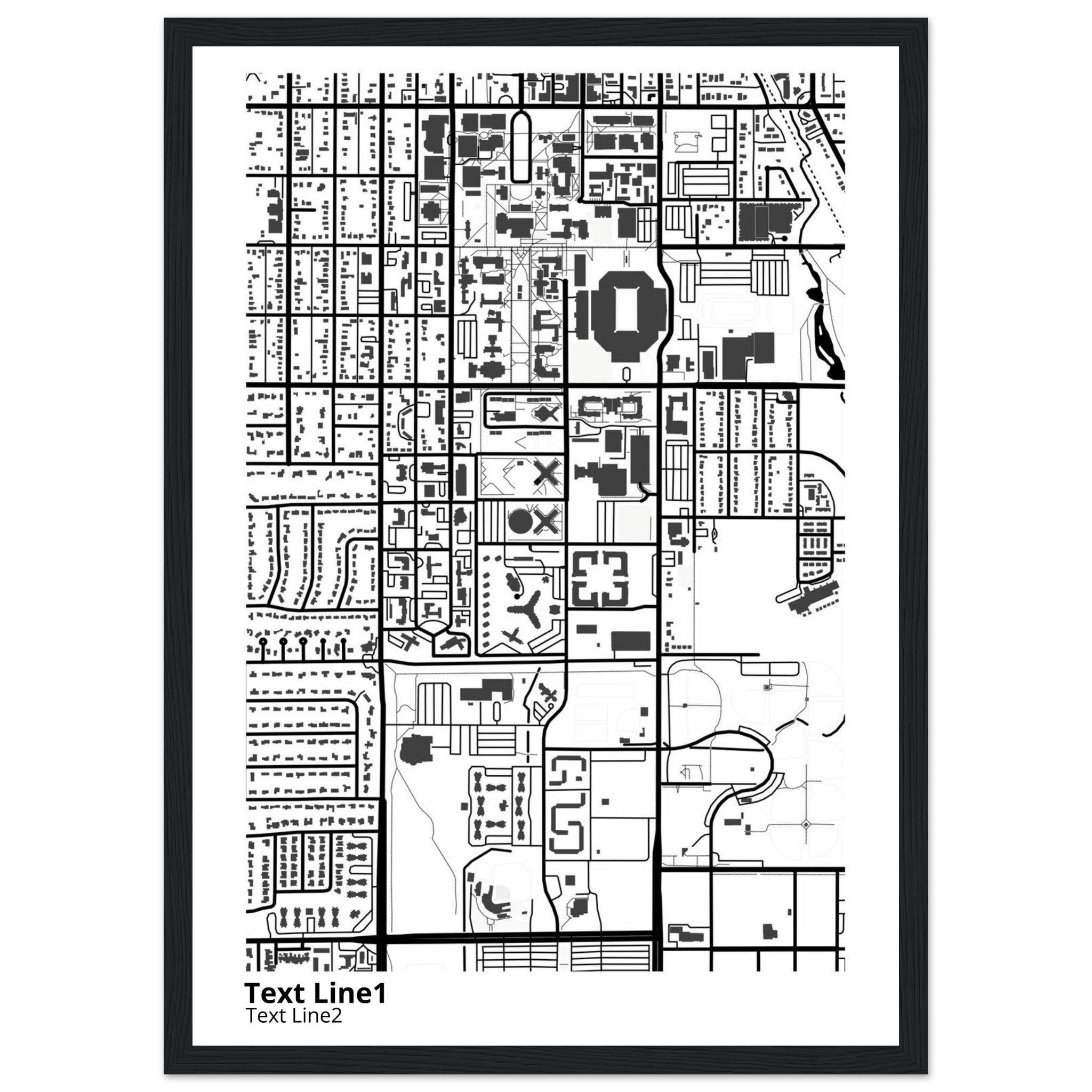 University of Oklahoma (Norman) Campus Map Poster | Graduation Gift - Ink And Atlas
