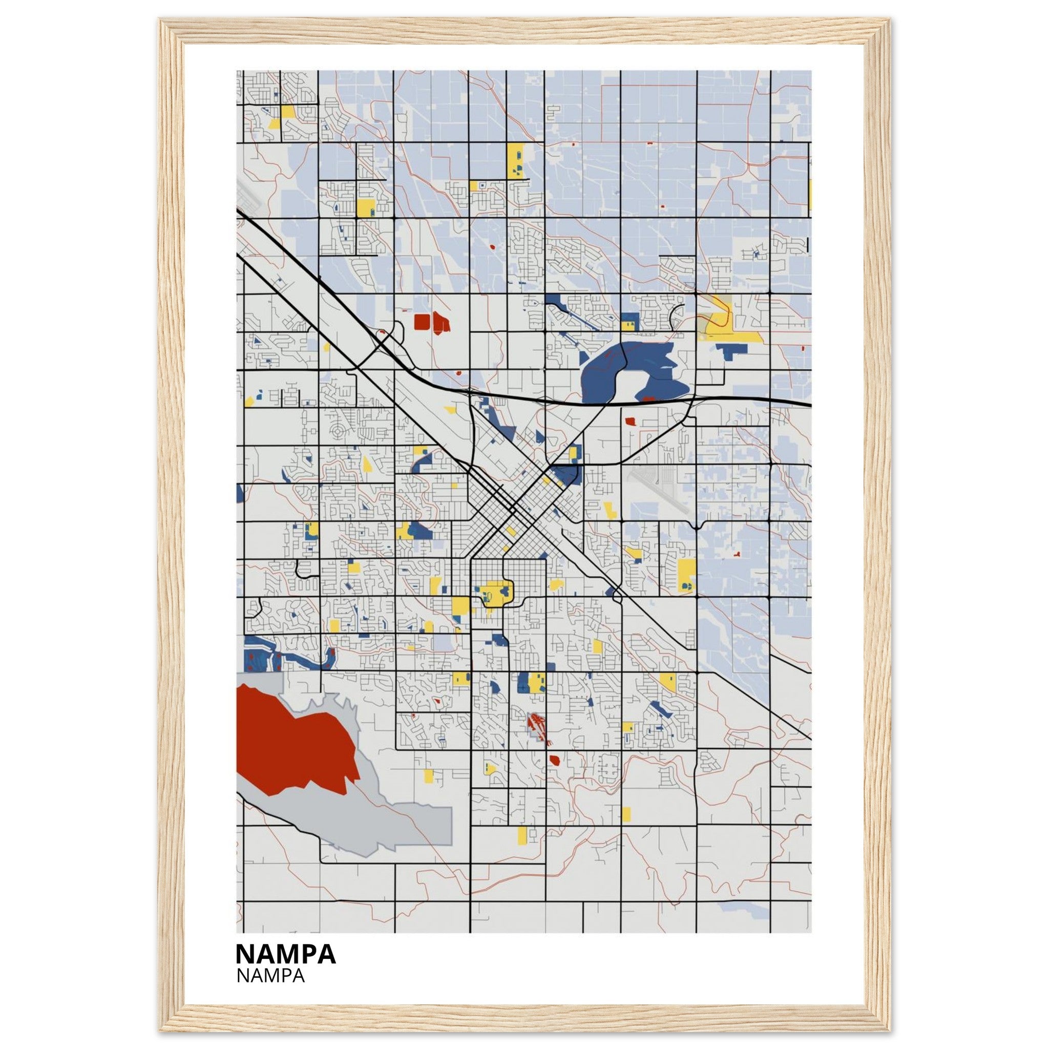 Nampa Idaho City Map Poster | Custom Map Art Print - Ink And Atlas