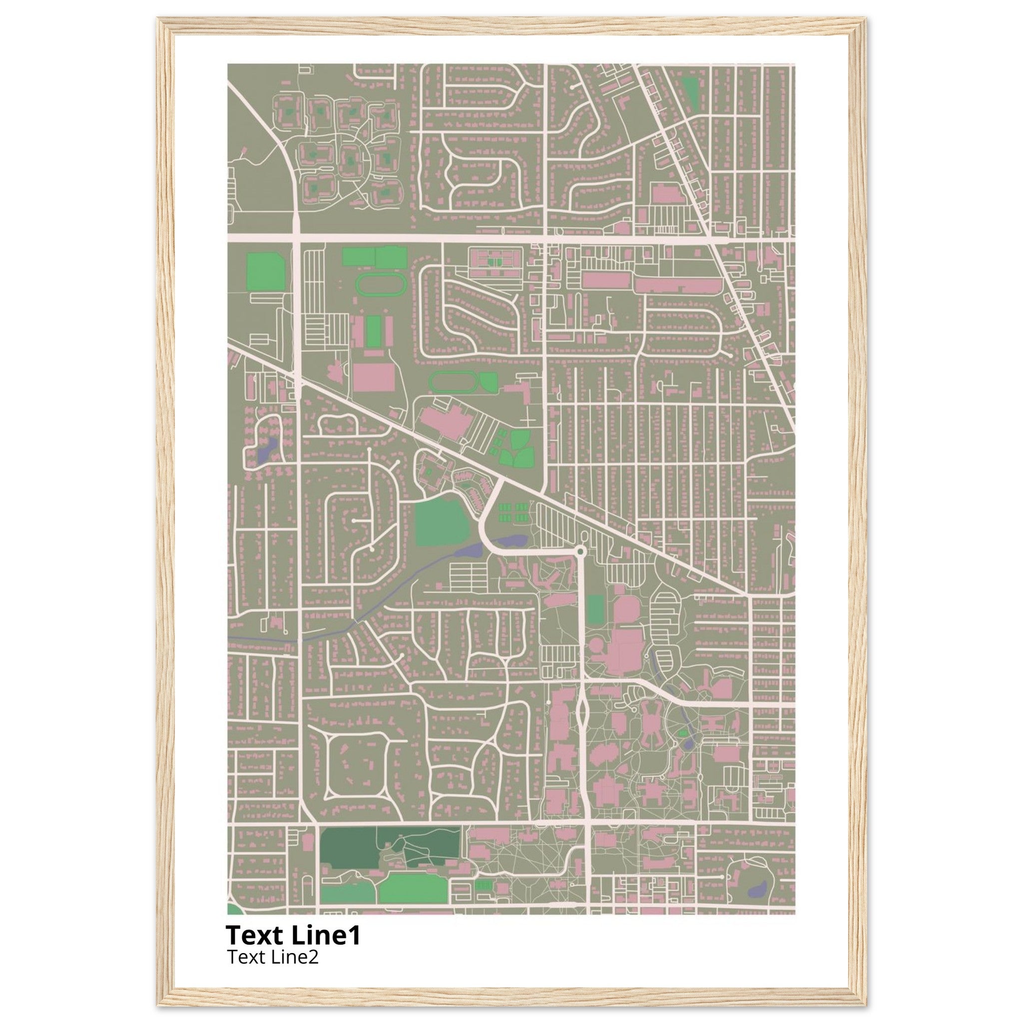 ball state university campus map poster