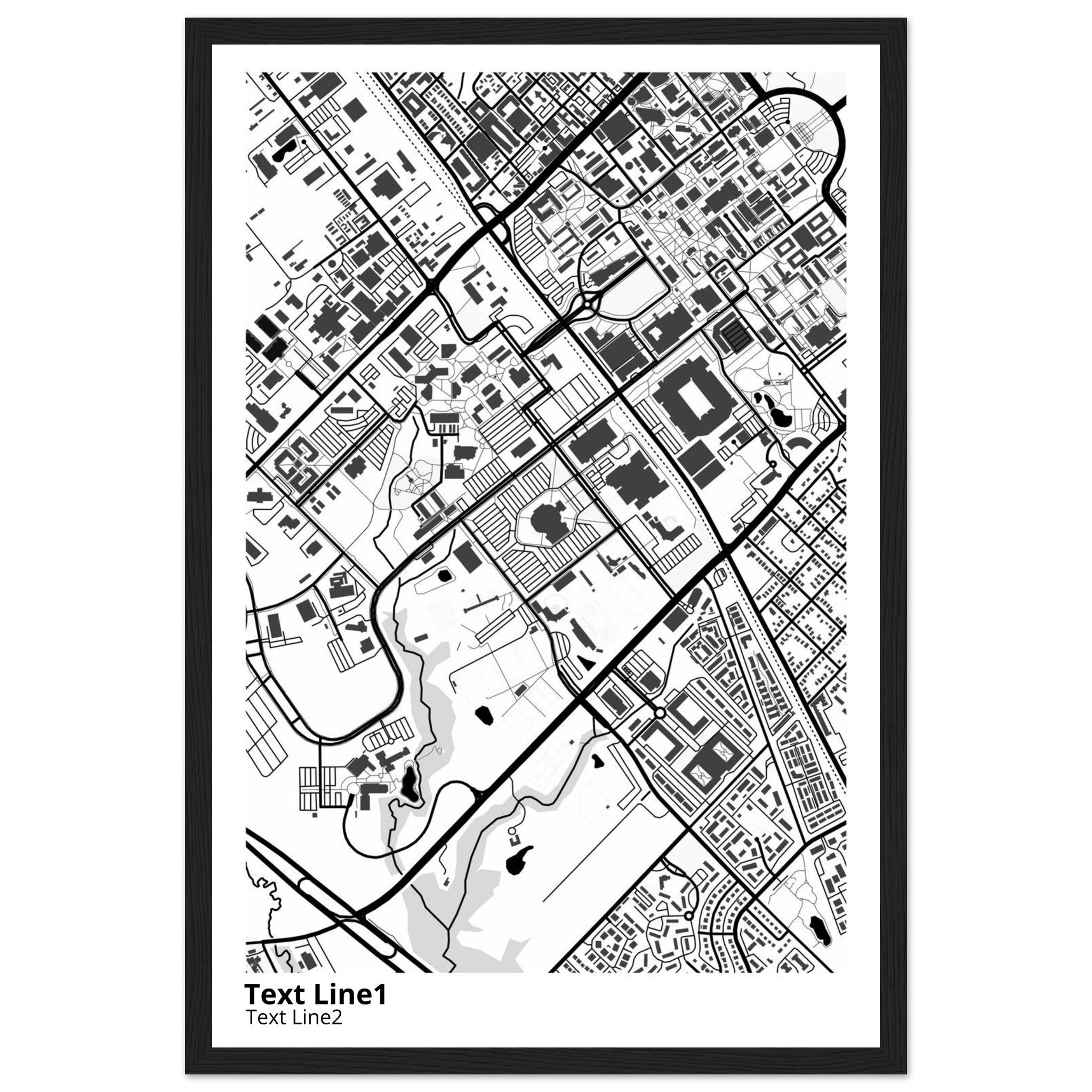 Texas A&M University (College Station) Campus Poster | Graduation Gift - Ink And Atlas