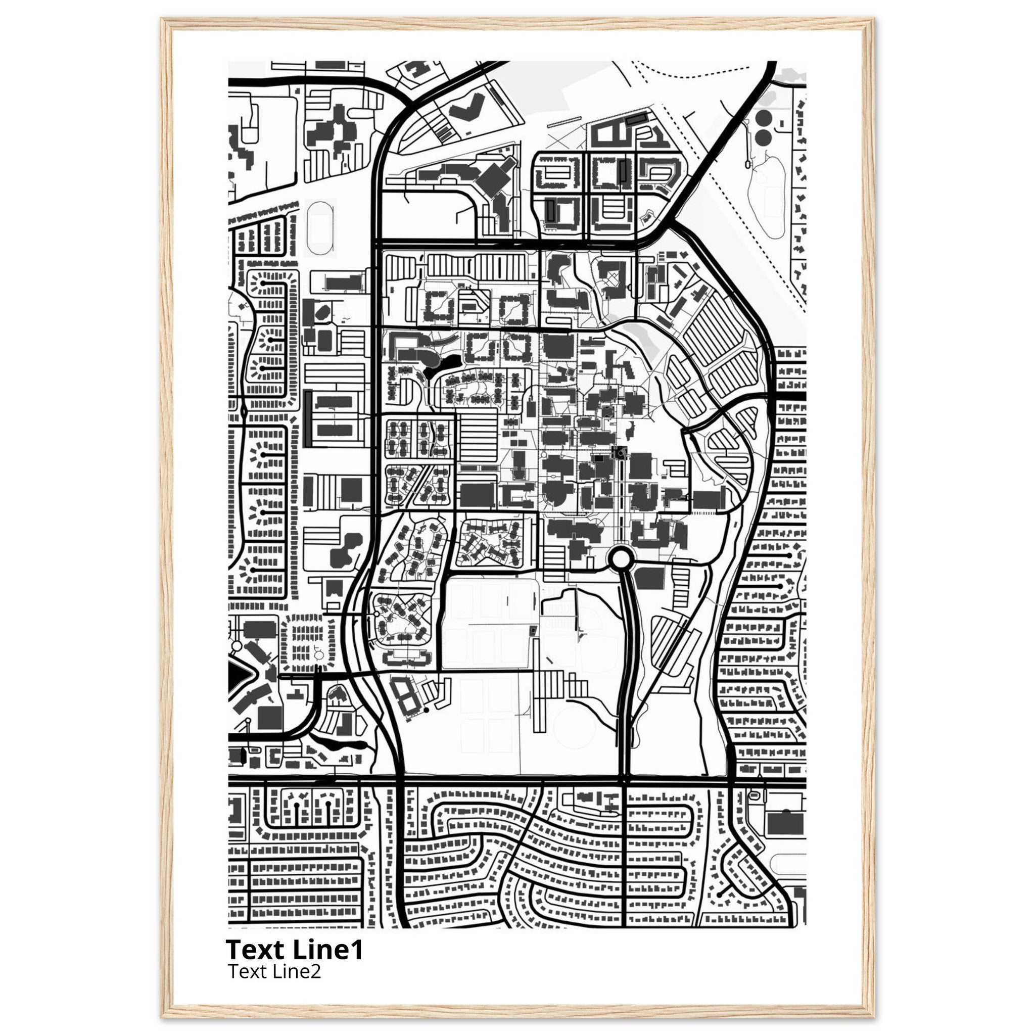 The University of Texas at Dallas Campus Map Poster | Graduation Gift - Ink And Atlas