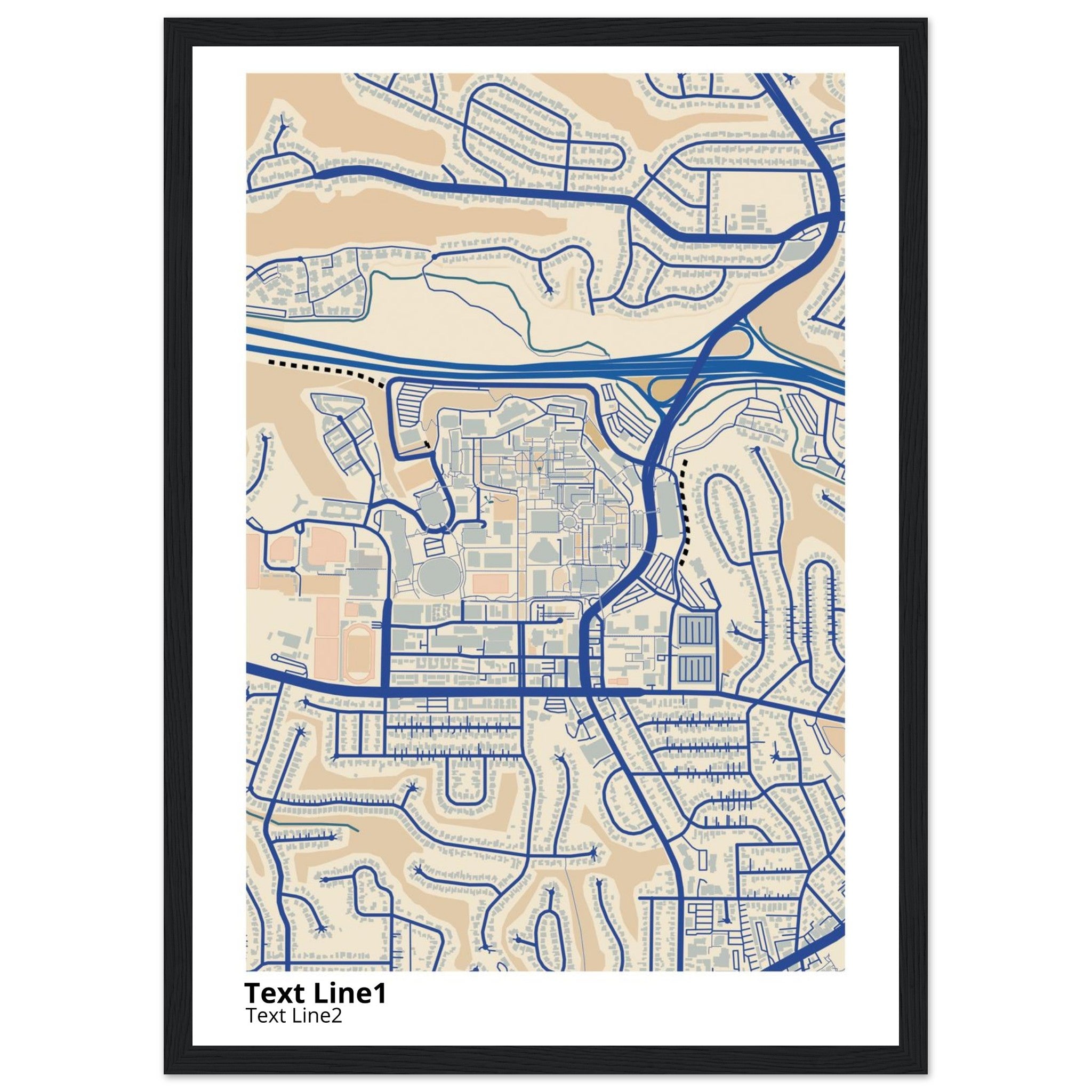 san diego state university campus map poster