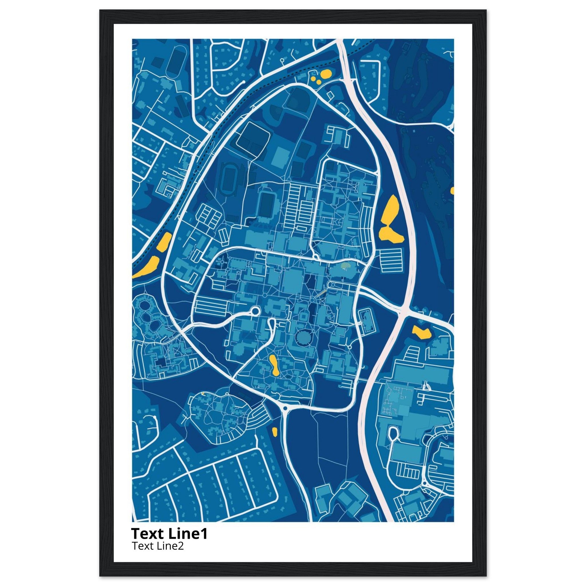 stony brook university campus map poster