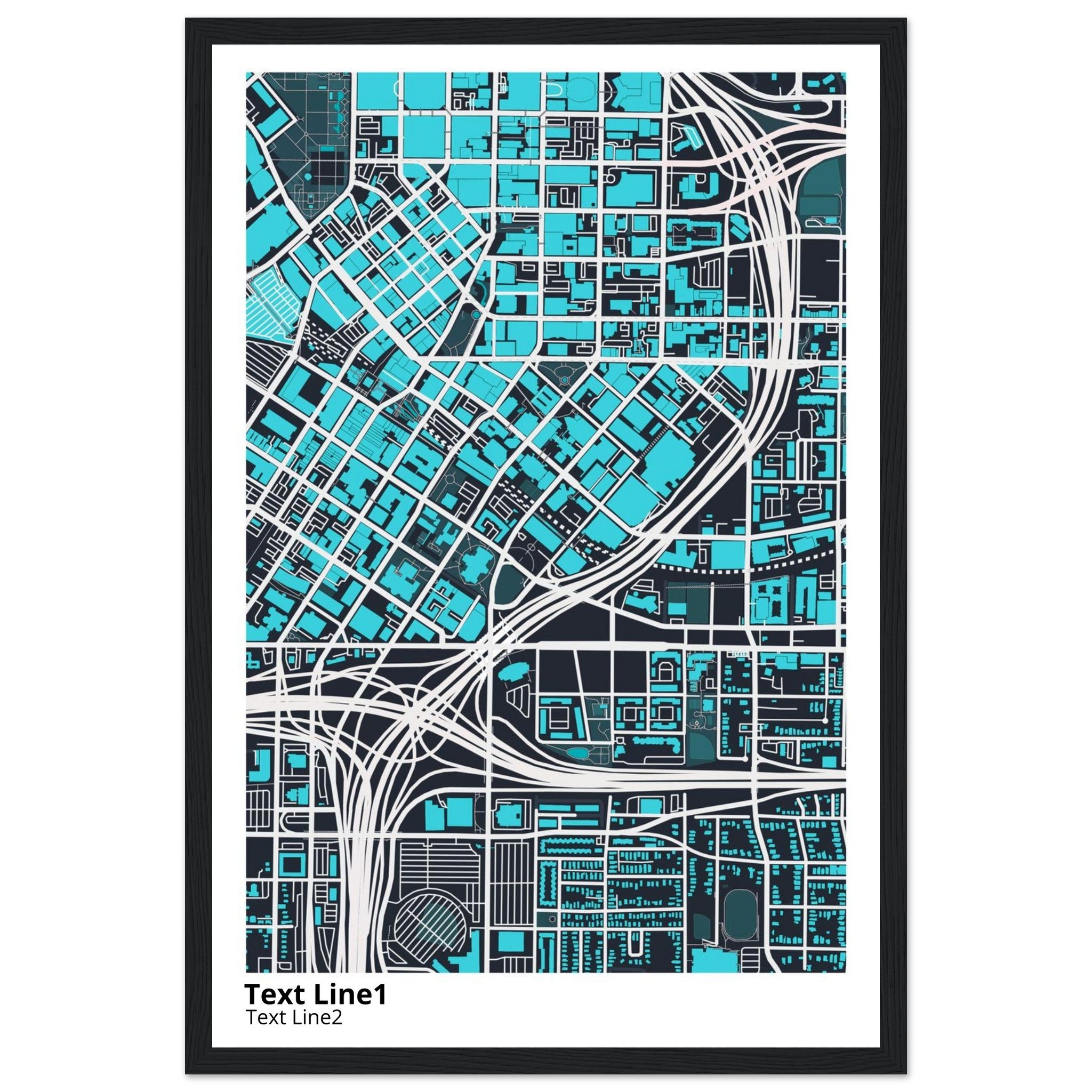 georgia state university campus map poster