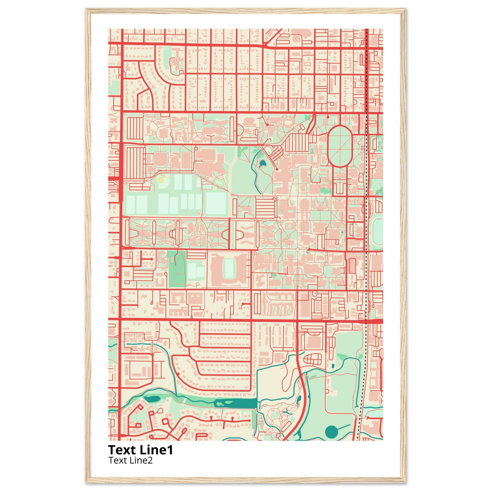 colorado state university fort collins campus map poster