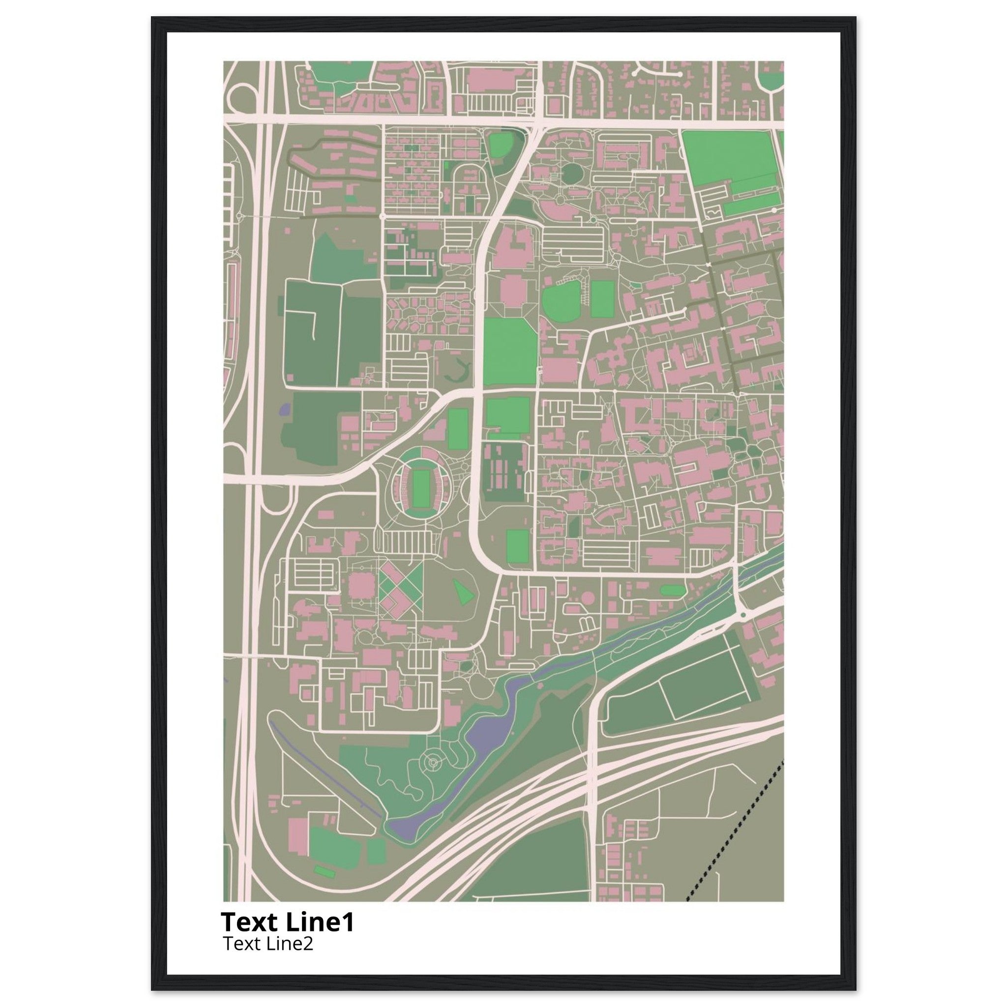 university of california davis campus map poster