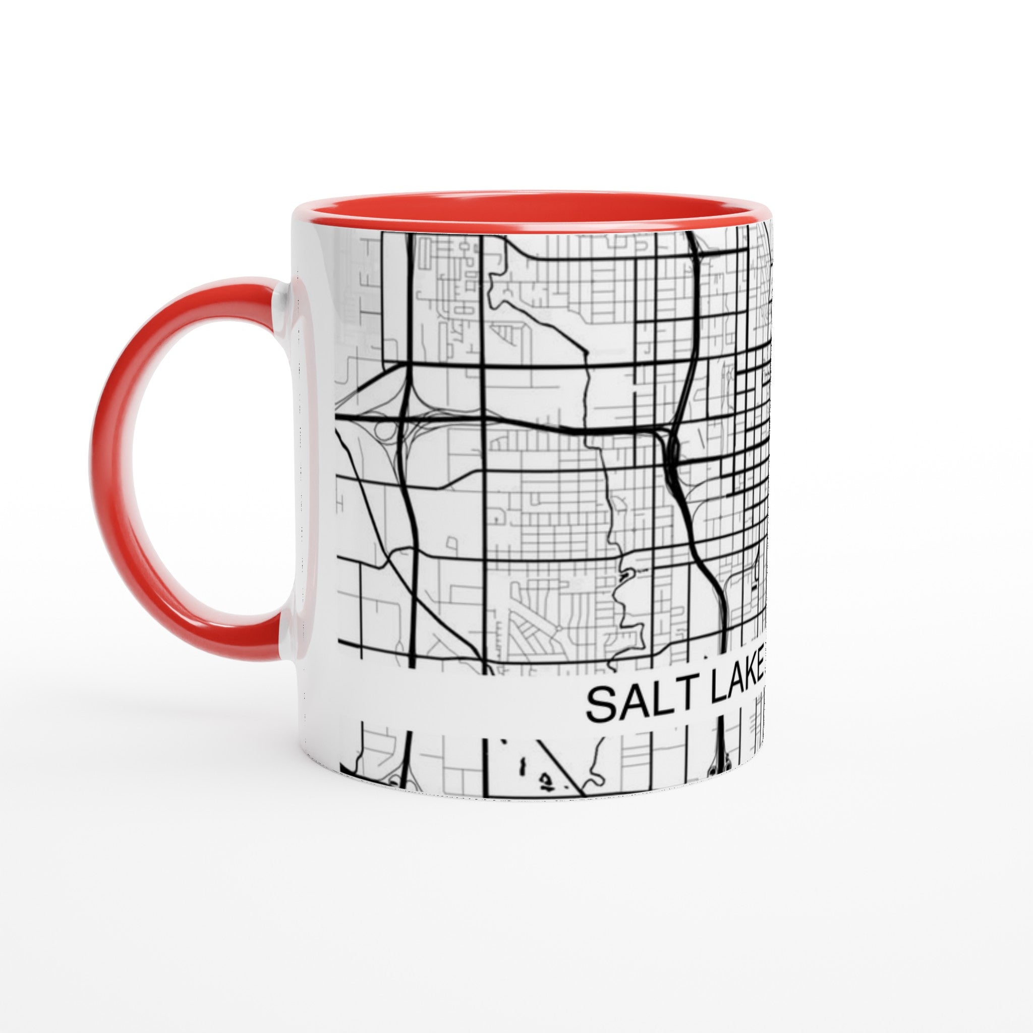 salt lake city modern city map mug 11oz