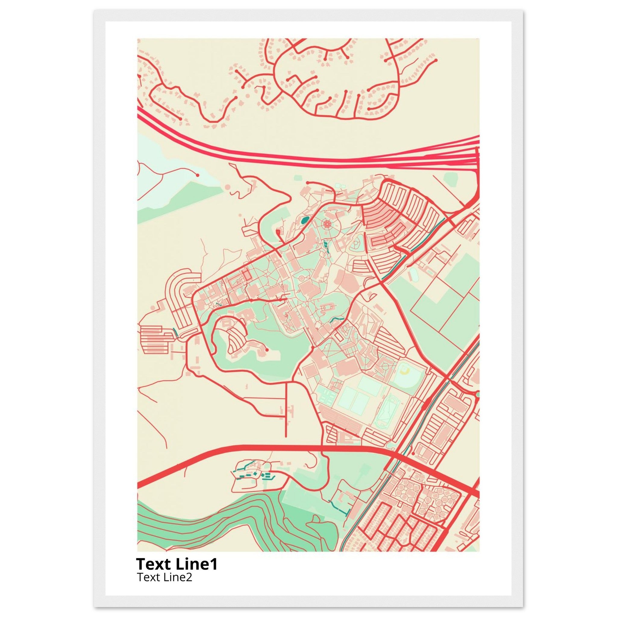 california state polytechnic university campus map poster