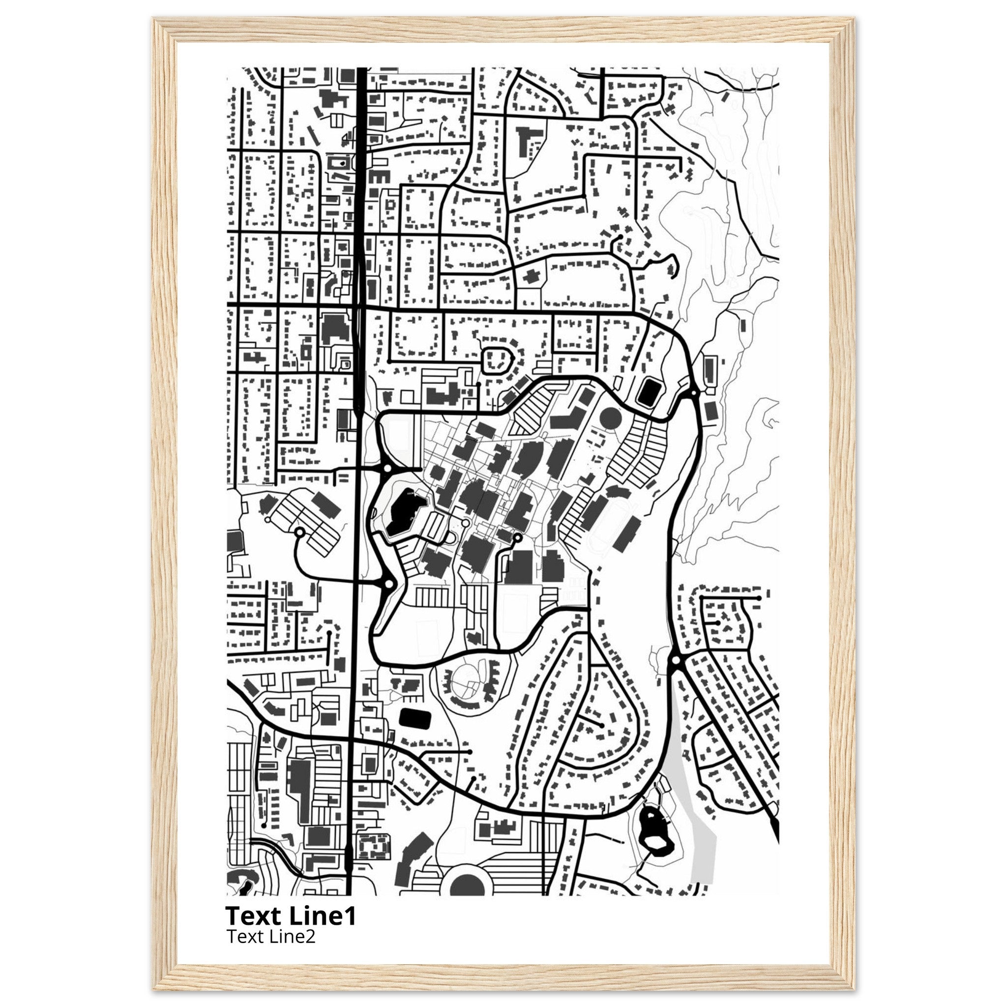 Weber State University Utah Campus Map Poster | Graduation Gift - Ink And Atlas