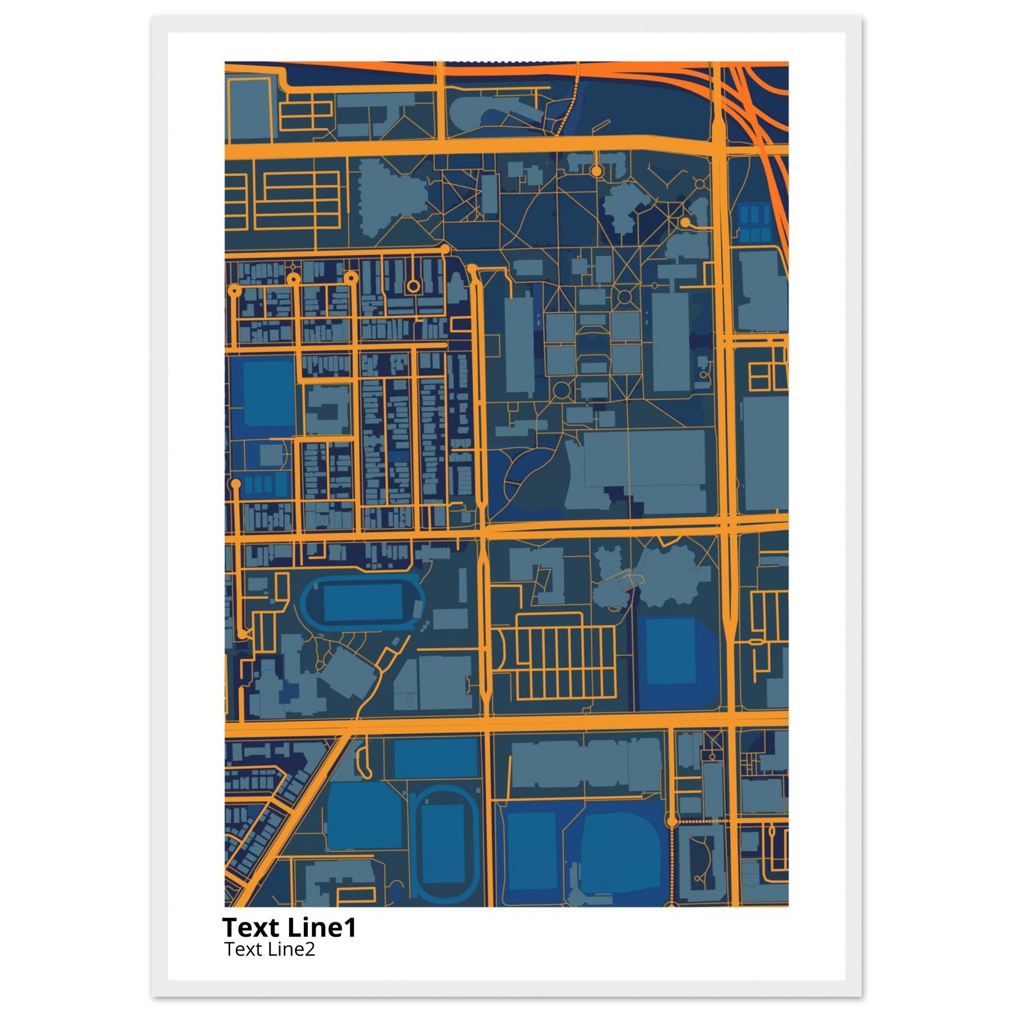 university of illinois chicago campus map poster