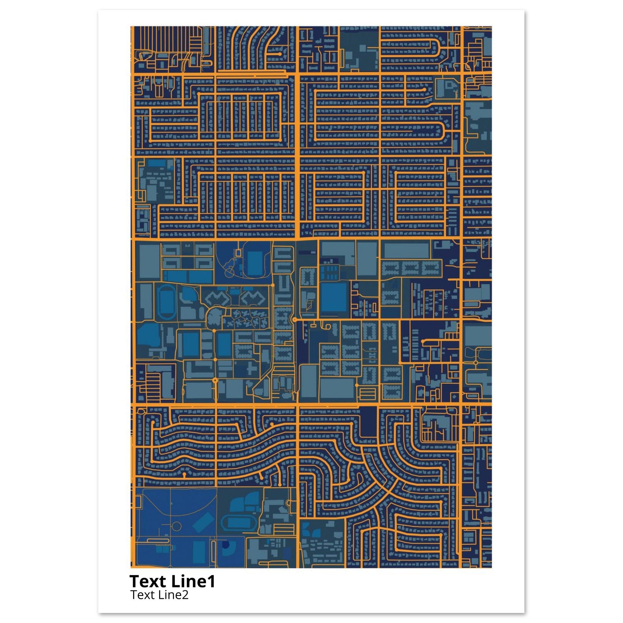 grand canyon university campus map poster