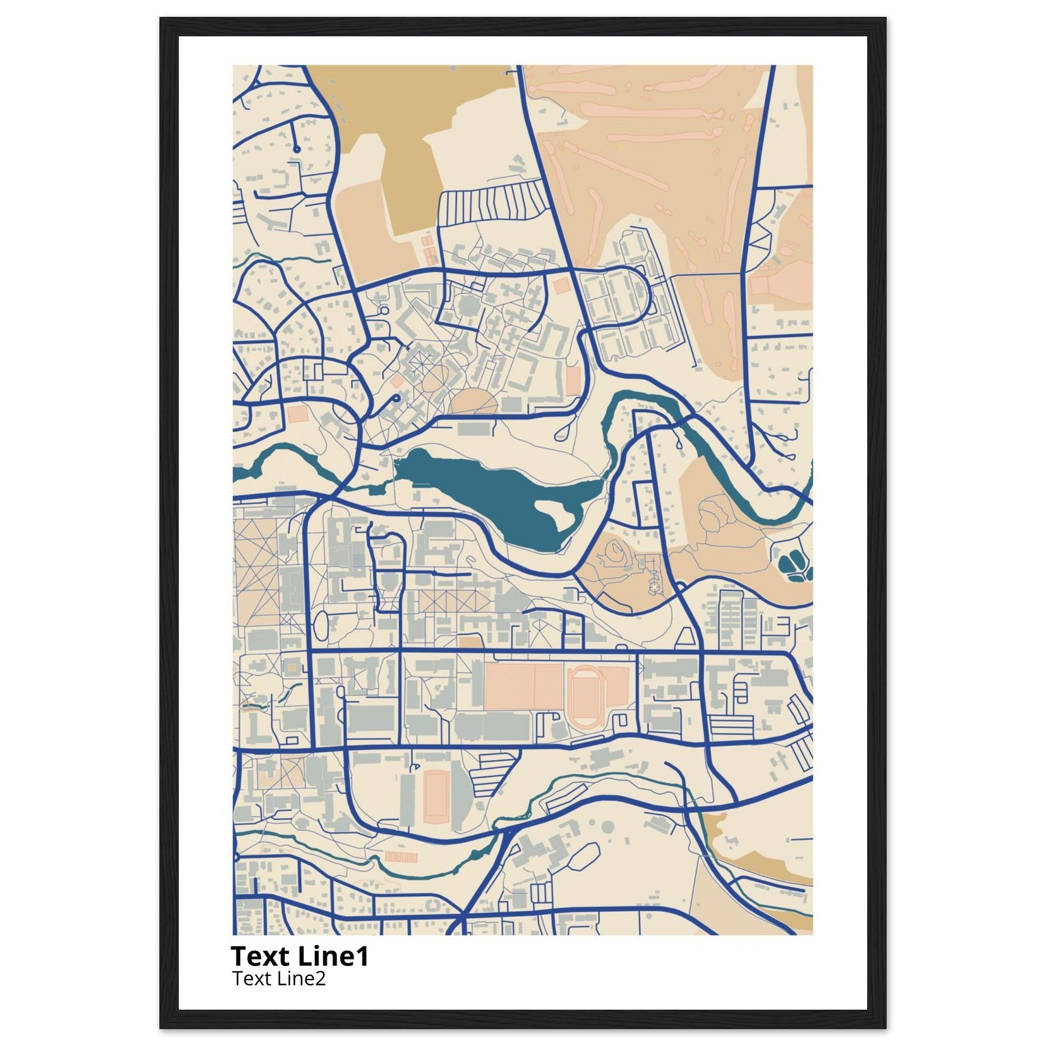 cornell university campus map poster