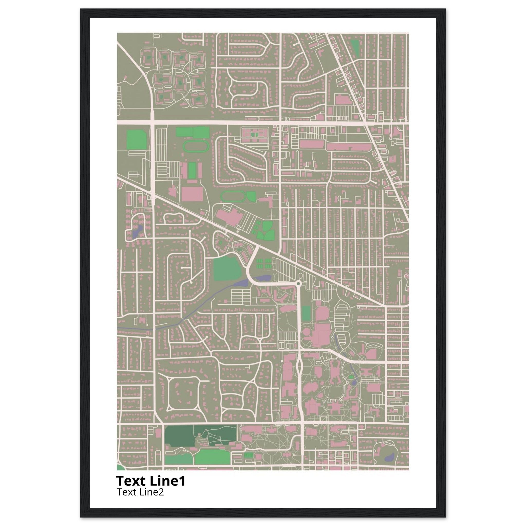 ball state university campus map poster
