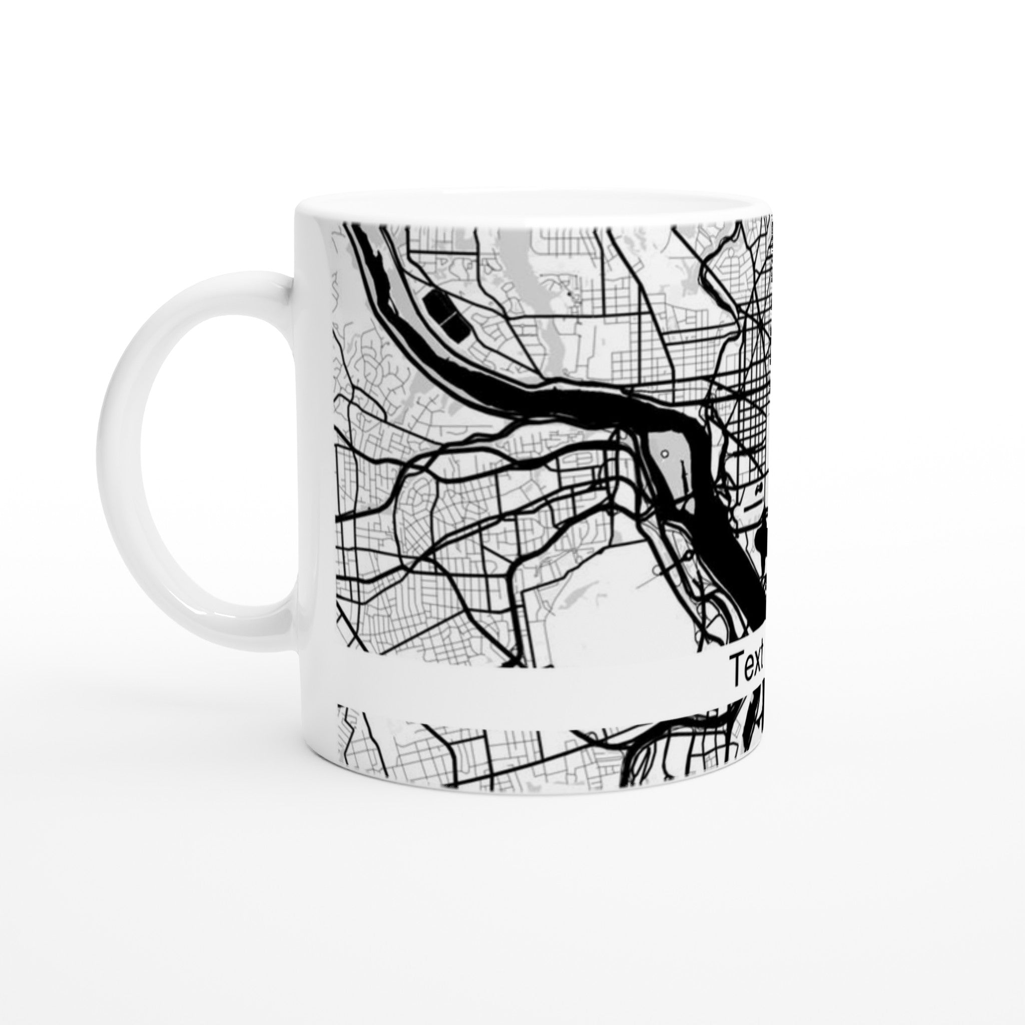 Custom Modern City Map Mug (11oz) - Ink And Atlas