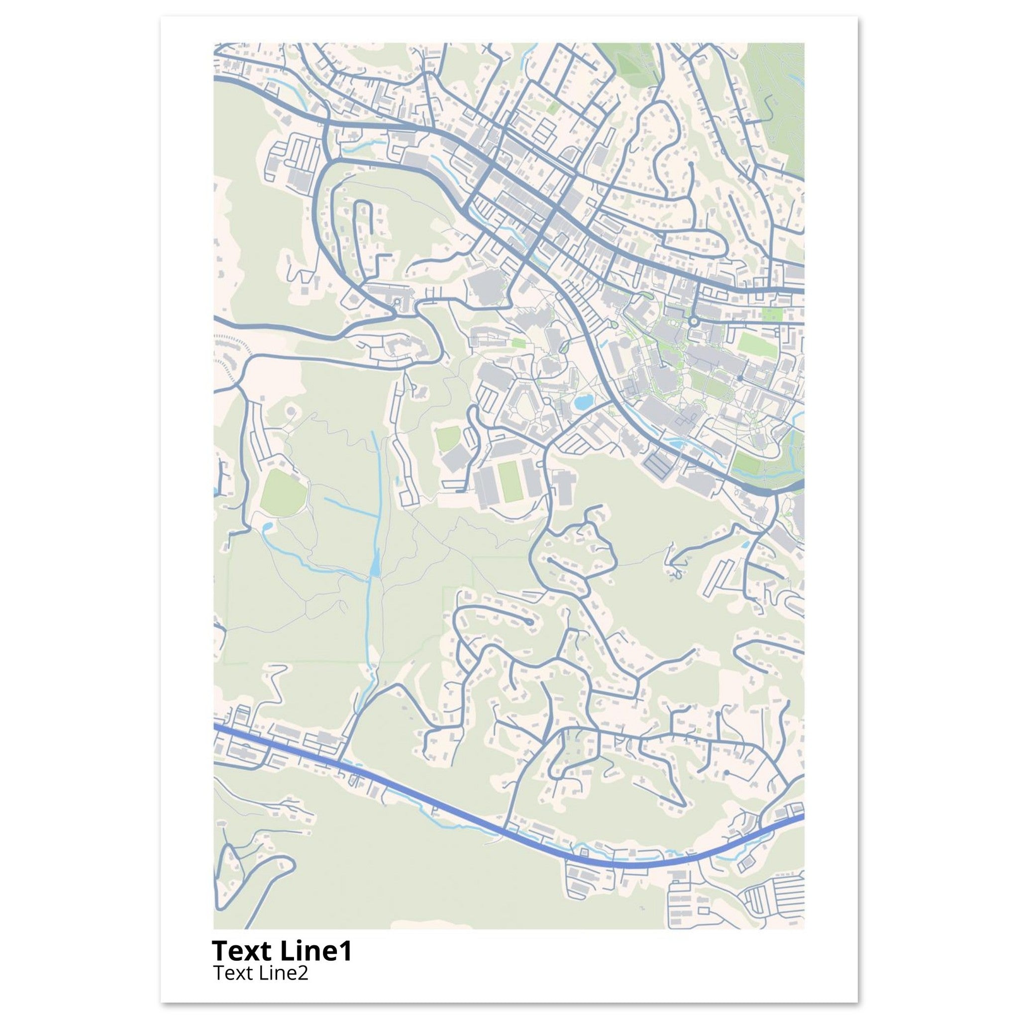 Appalachian State University NC Campus Map Poster | Graduation Gift - Ink And Atlas