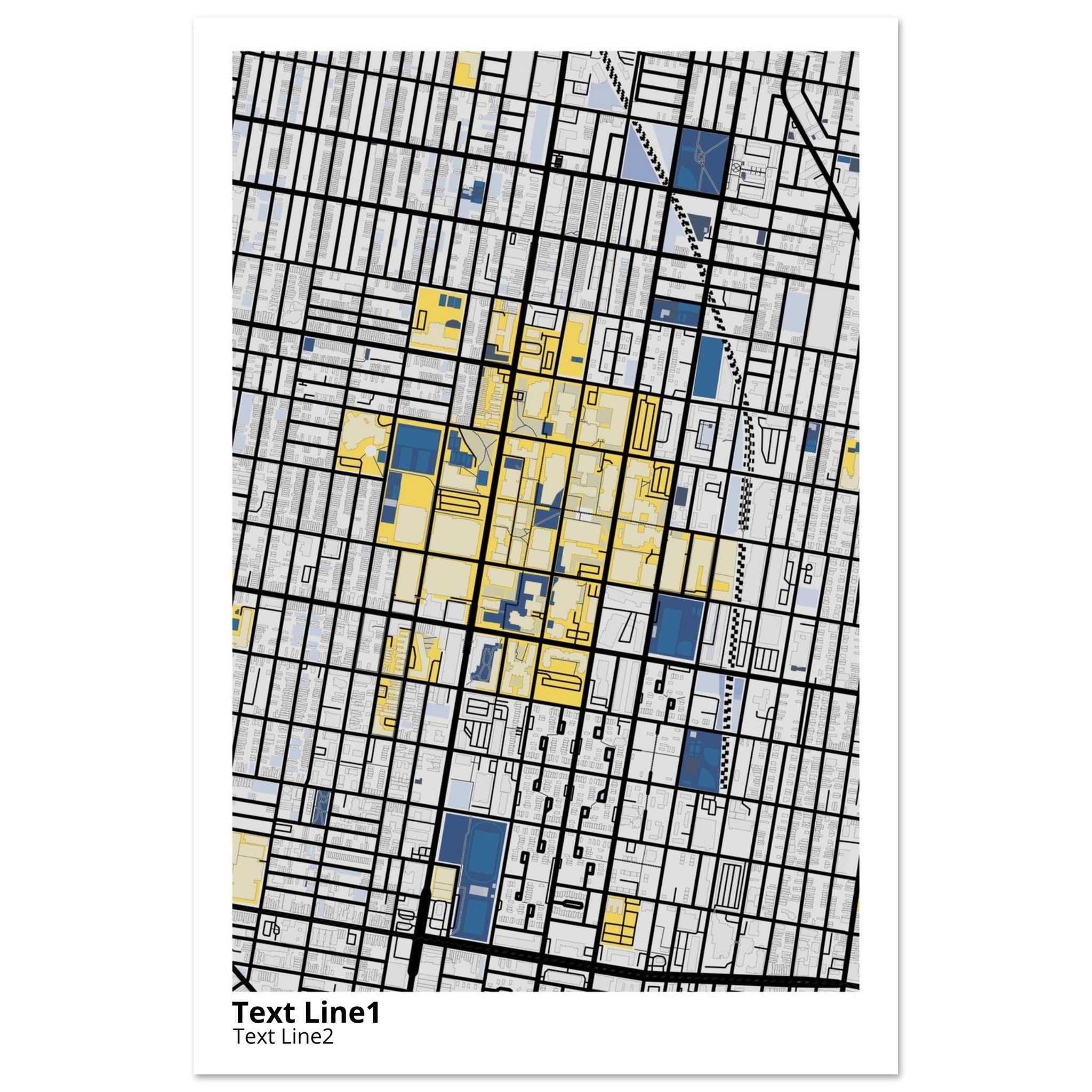 Temple University Pennsylvania Campus Map Poster | Graduation Gift - Ink And Atlas