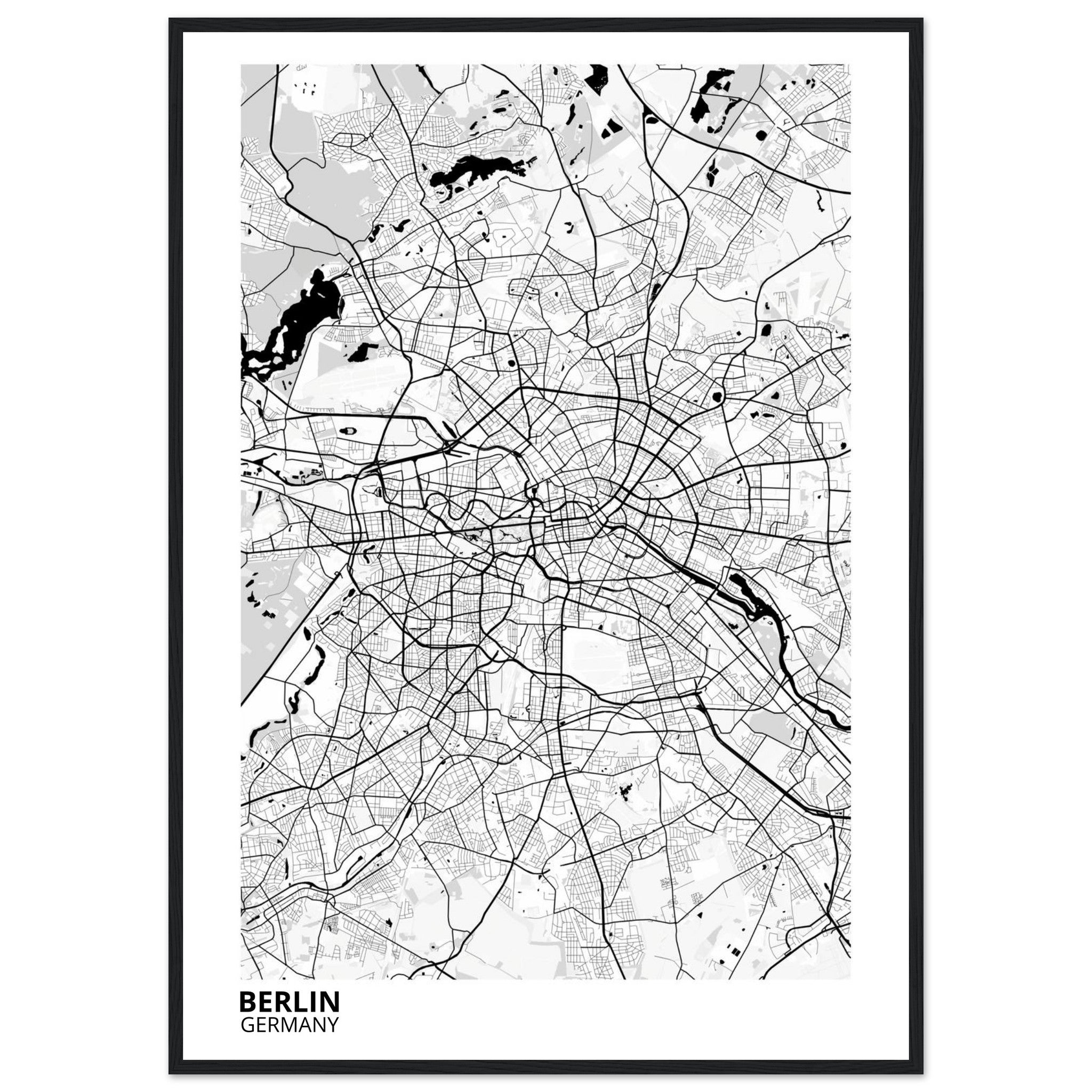 Berlin Germany City Map Poster | Custom Map Art Print - Ink And Atlas