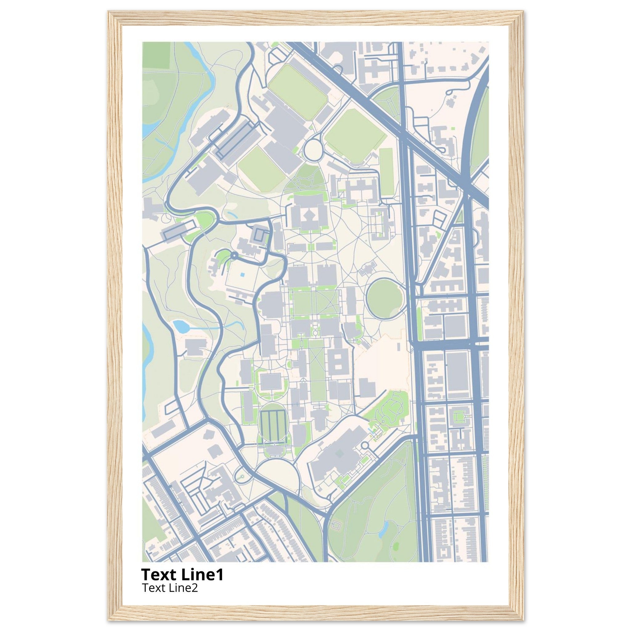 johns hopkins university campus map poster