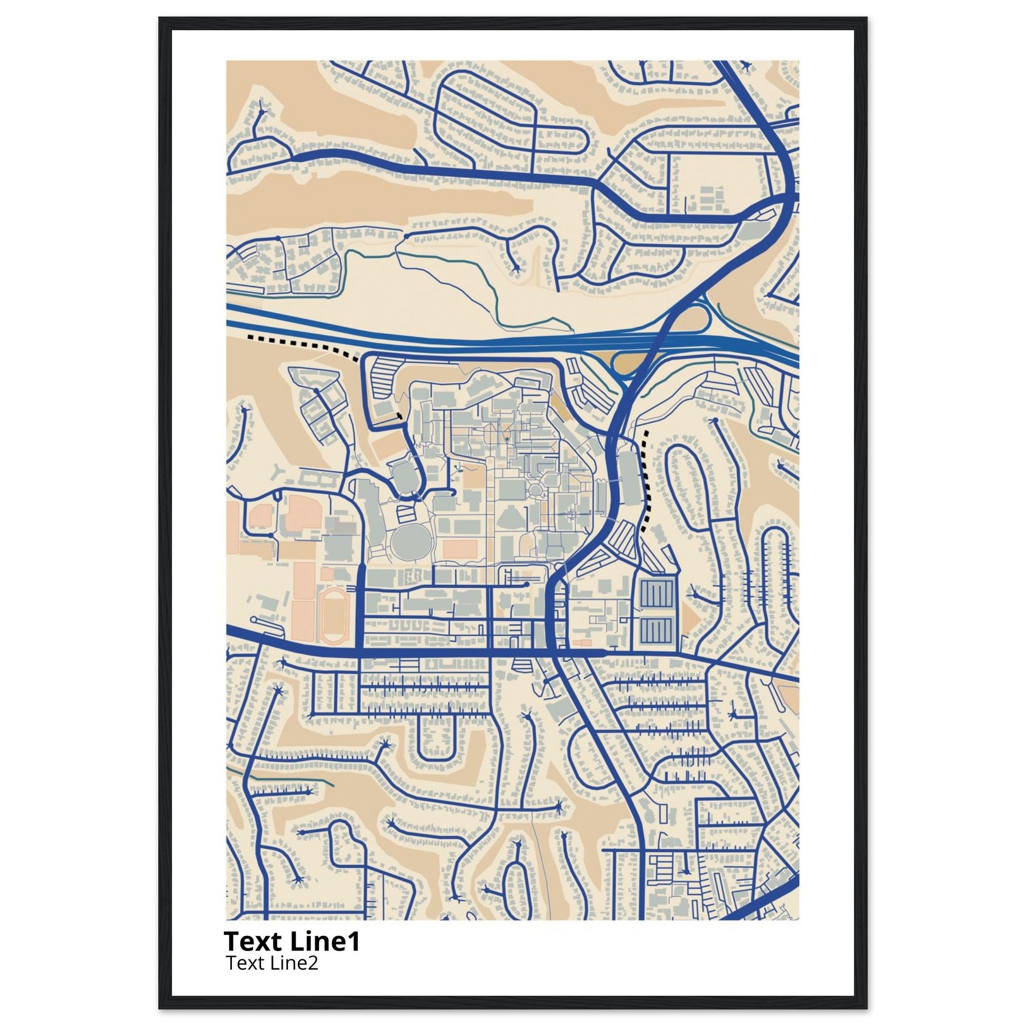san diego state university campus map poster