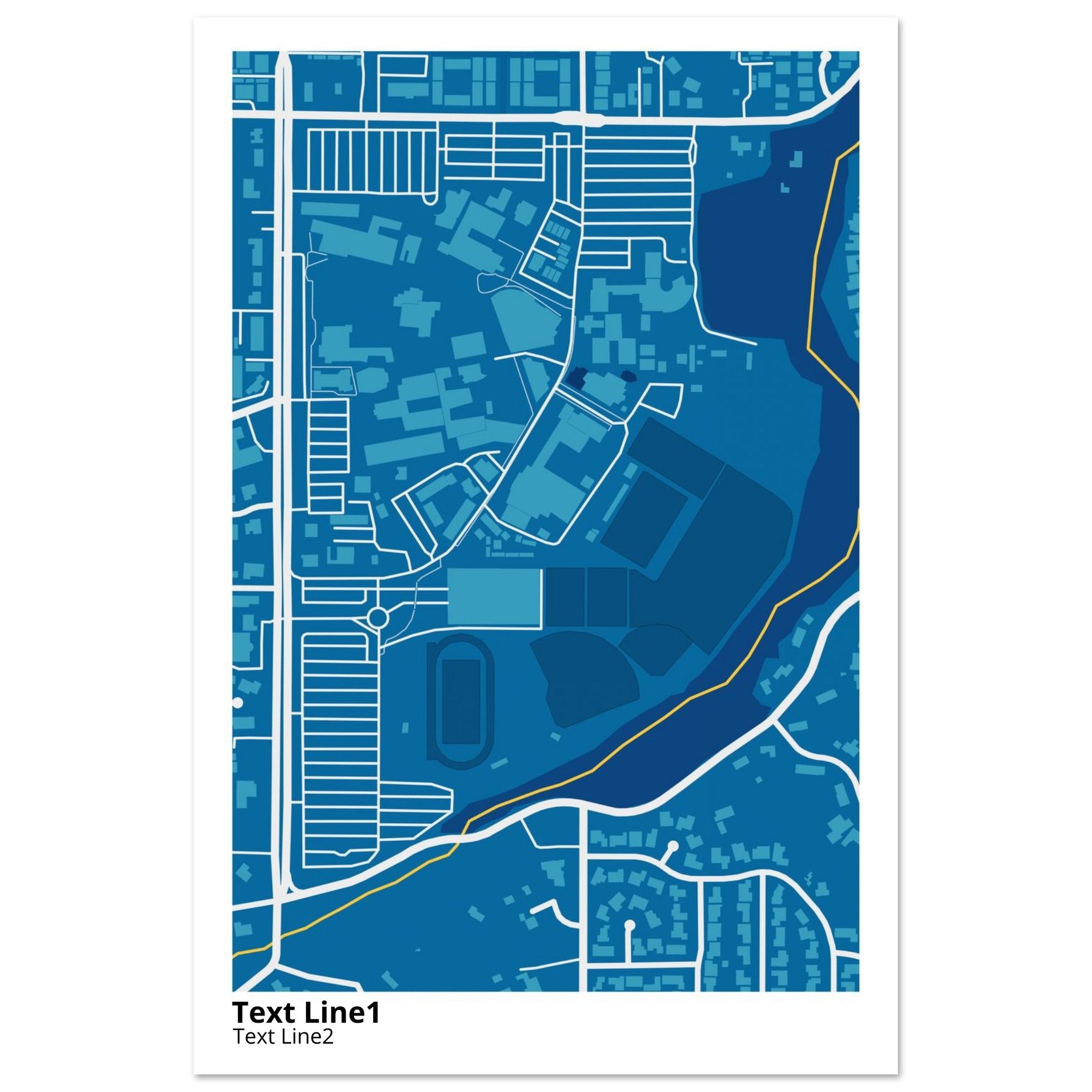 american river college campus map poster