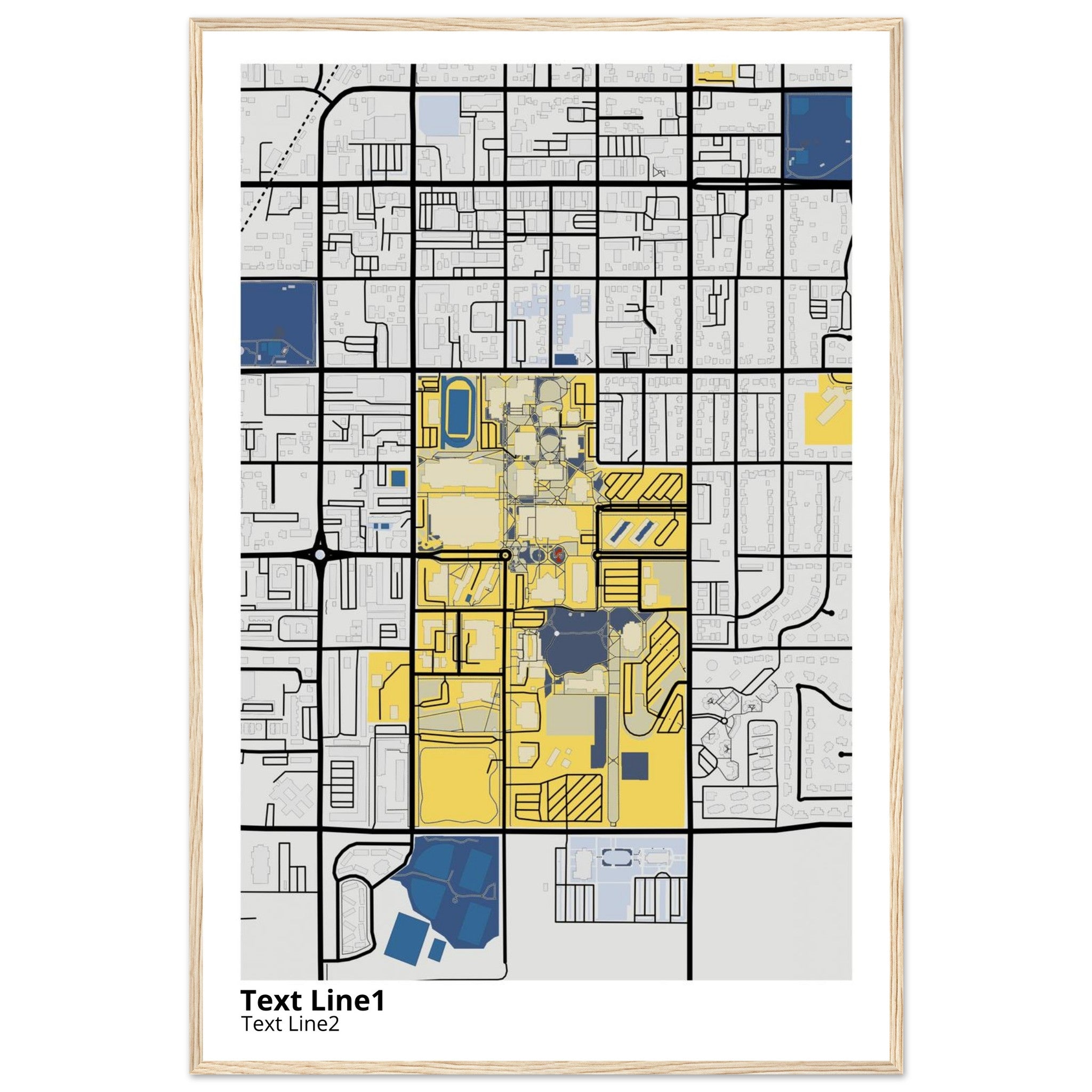 brigham young university campus map poster