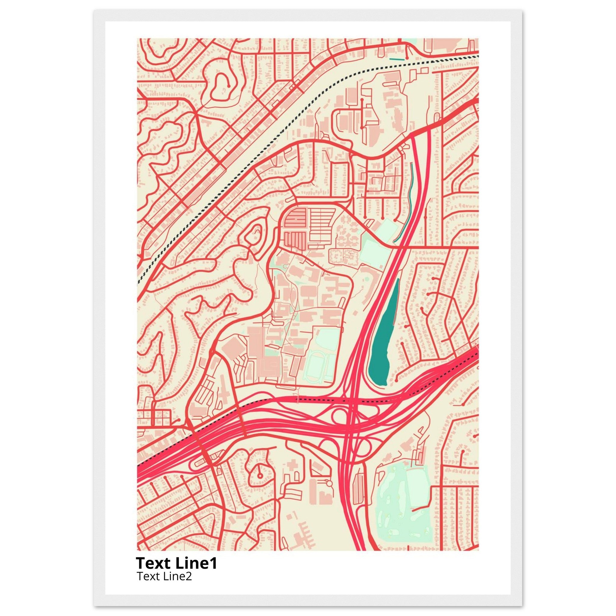 california state university los angeles campus map poster