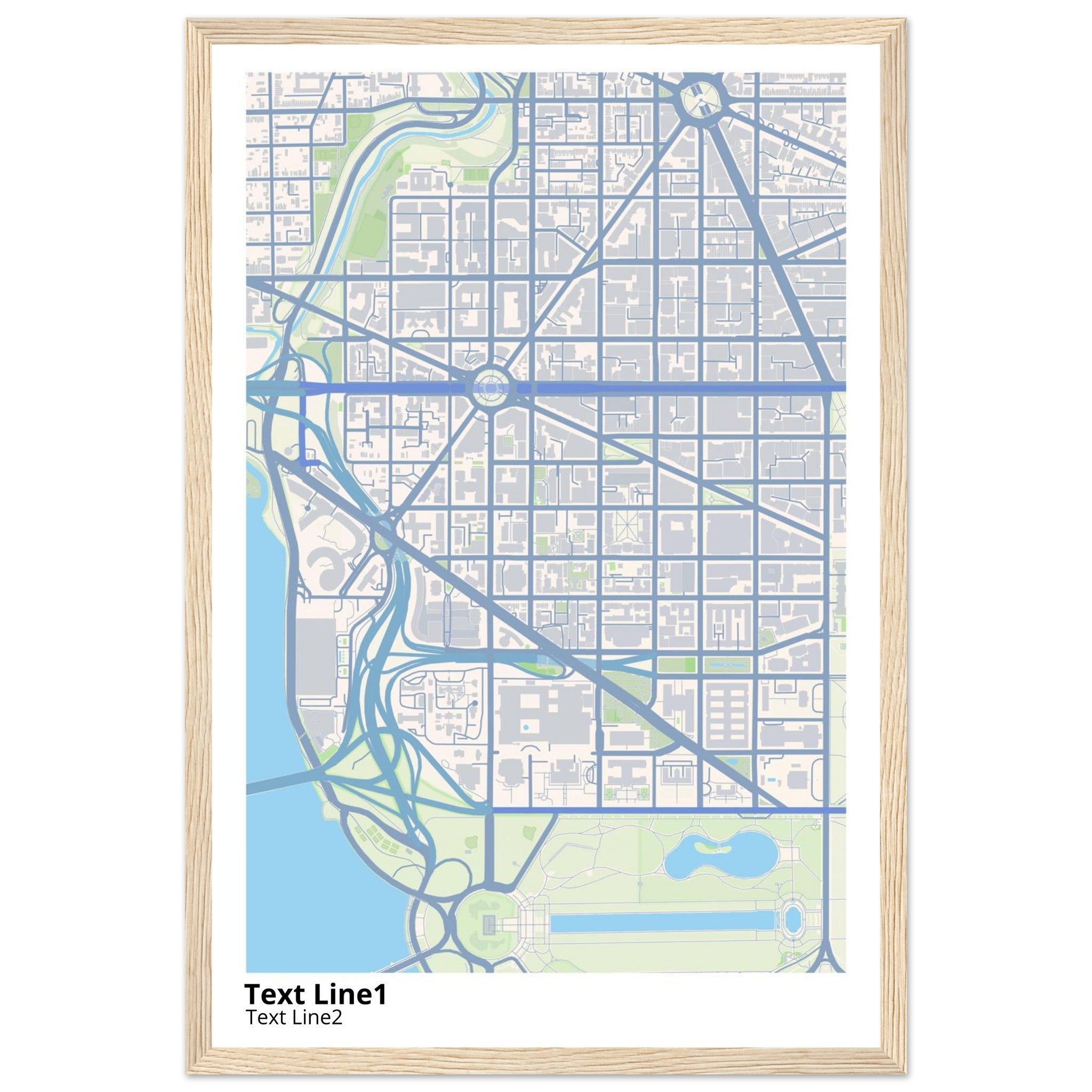 george washington university campus map poster