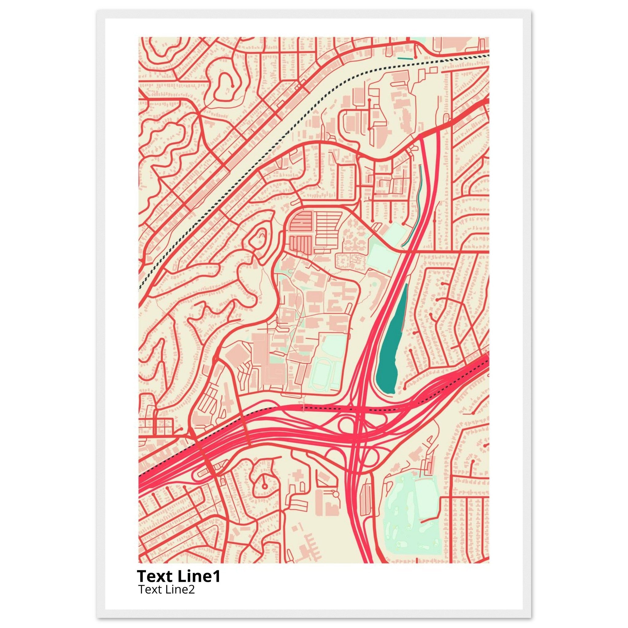 california state university los angeles campus map poster