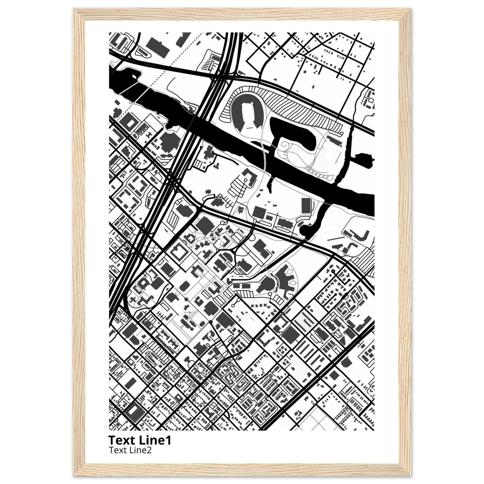 Baylor University Texas Campus Map Poster | Graduation Gift - Ink And Atlas