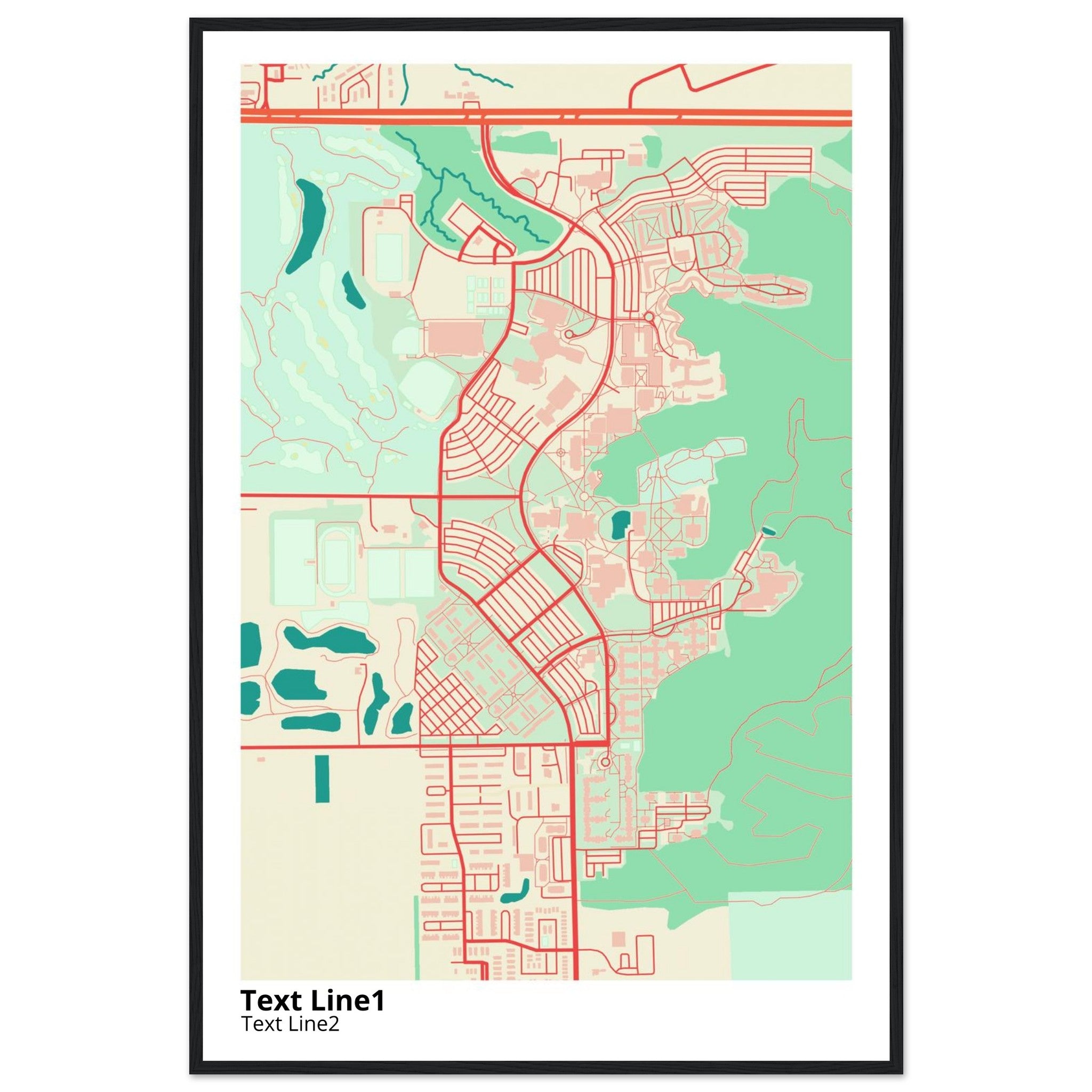 grand valley state university campus map poster
