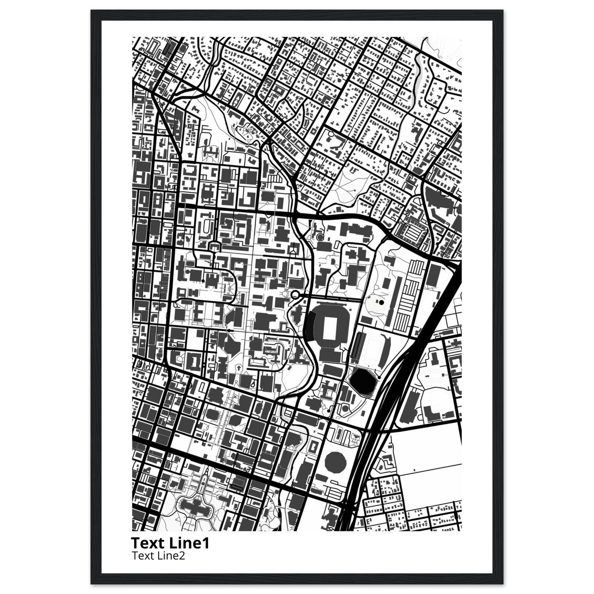 University of Texas at Austin Campus Map Poster | Graduation Gift - Ink And Atlas