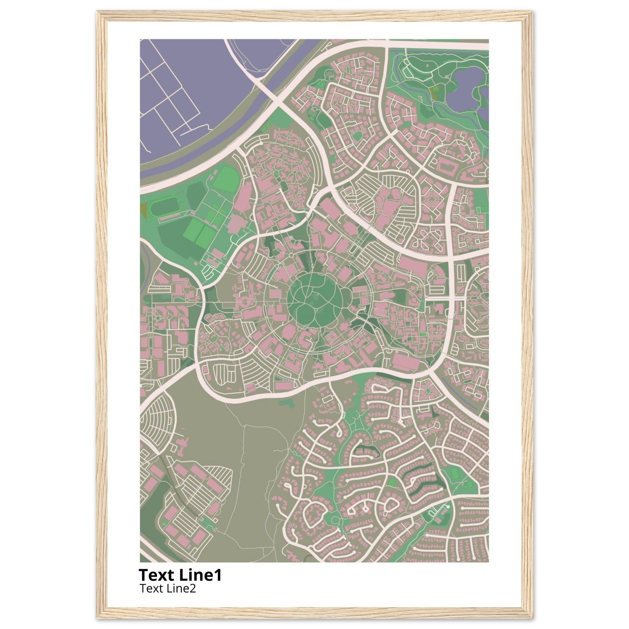 university of california irvine campus map poster