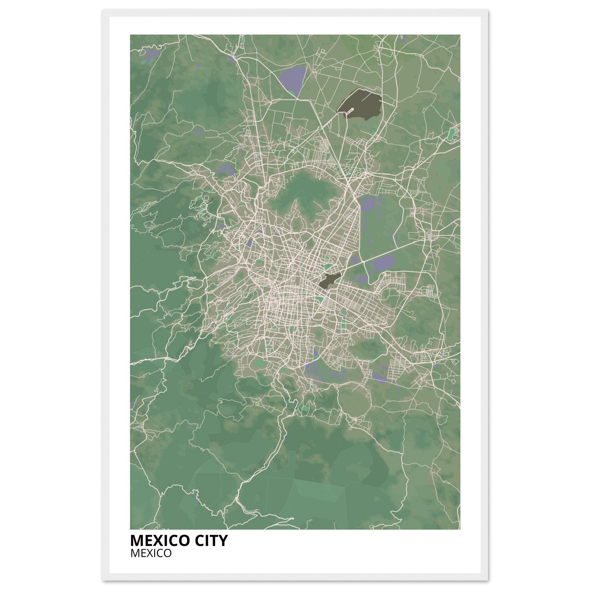 Mexico City Mexico City Map Poster | Custom Map Art Print - Ink And Atlas