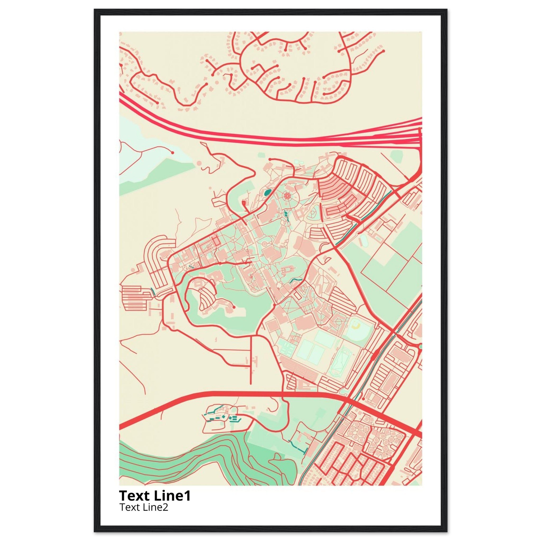 california state polytechnic university campus map poster