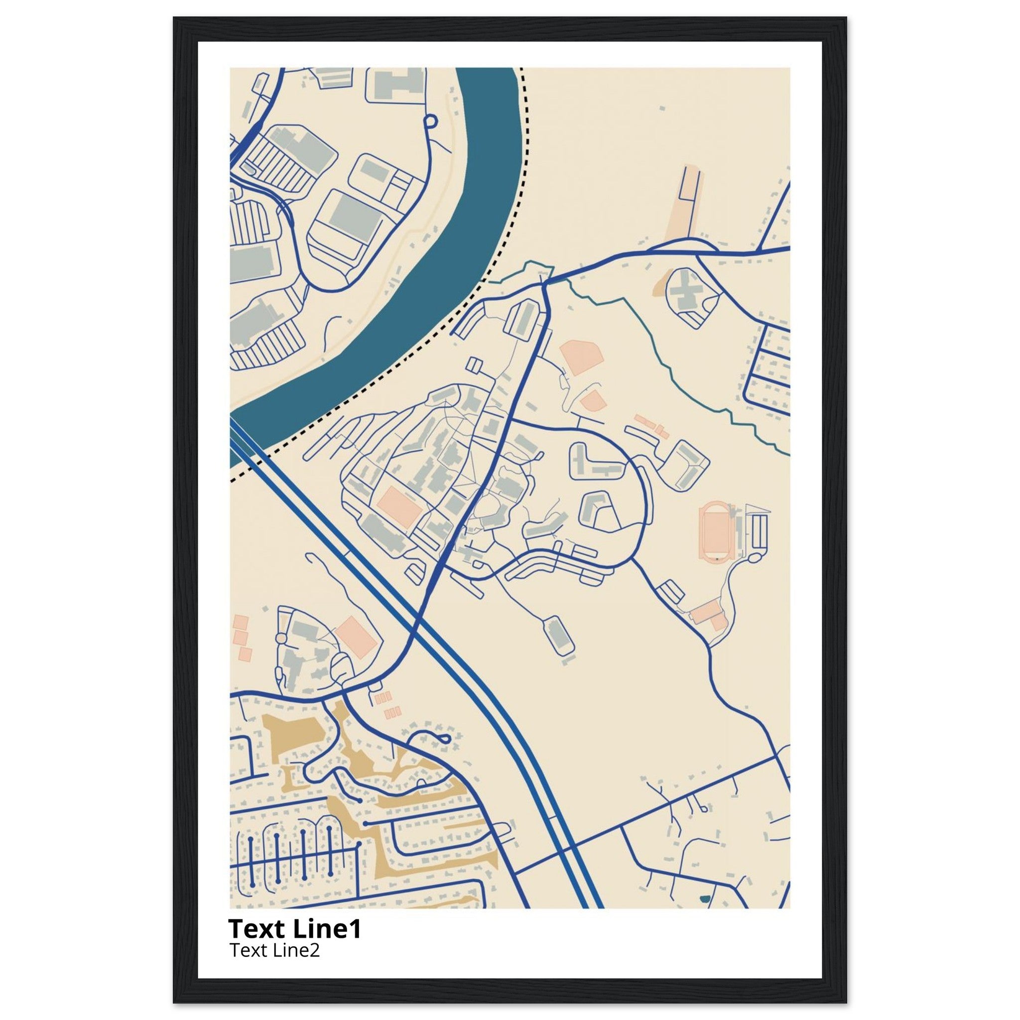 southern new hampshire university campus map poster