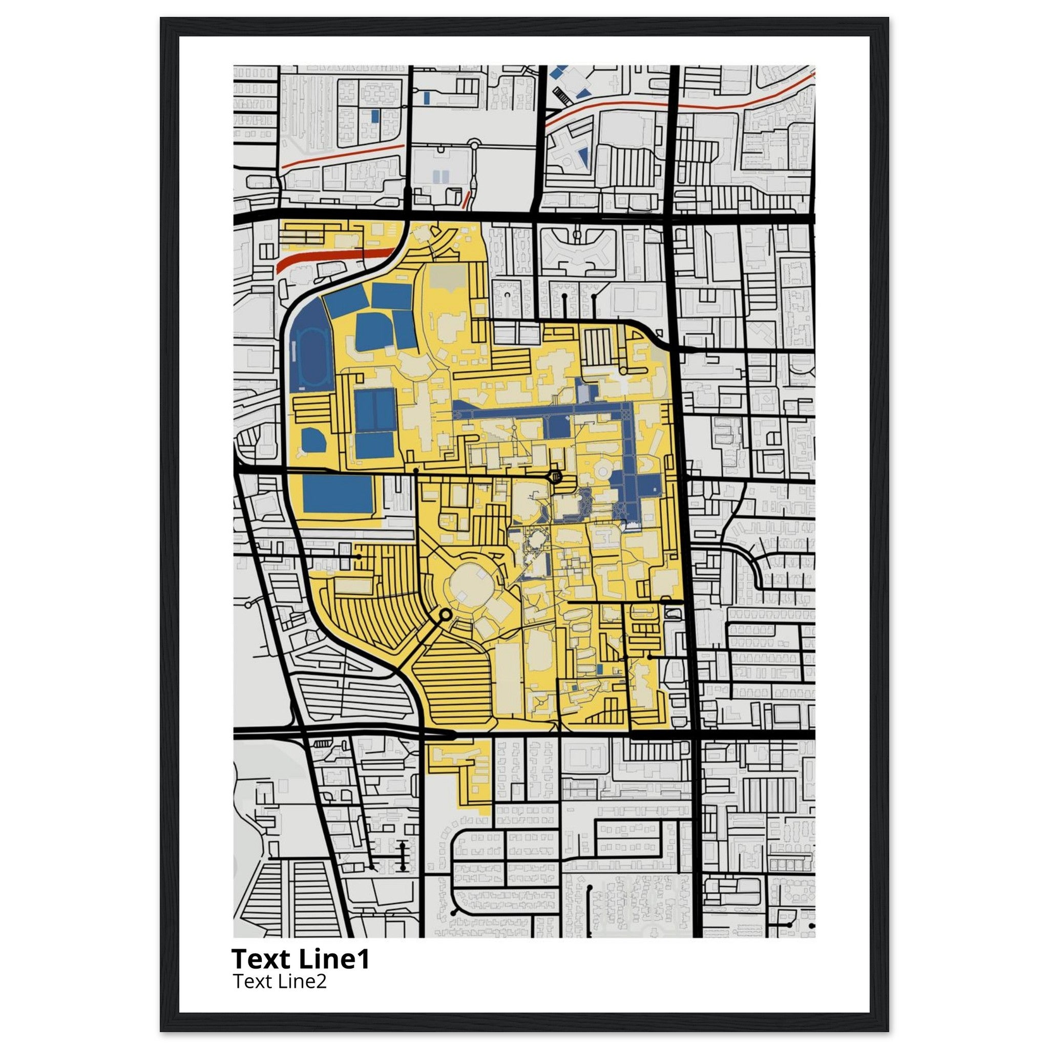 university of nevada las vegas campus map poster