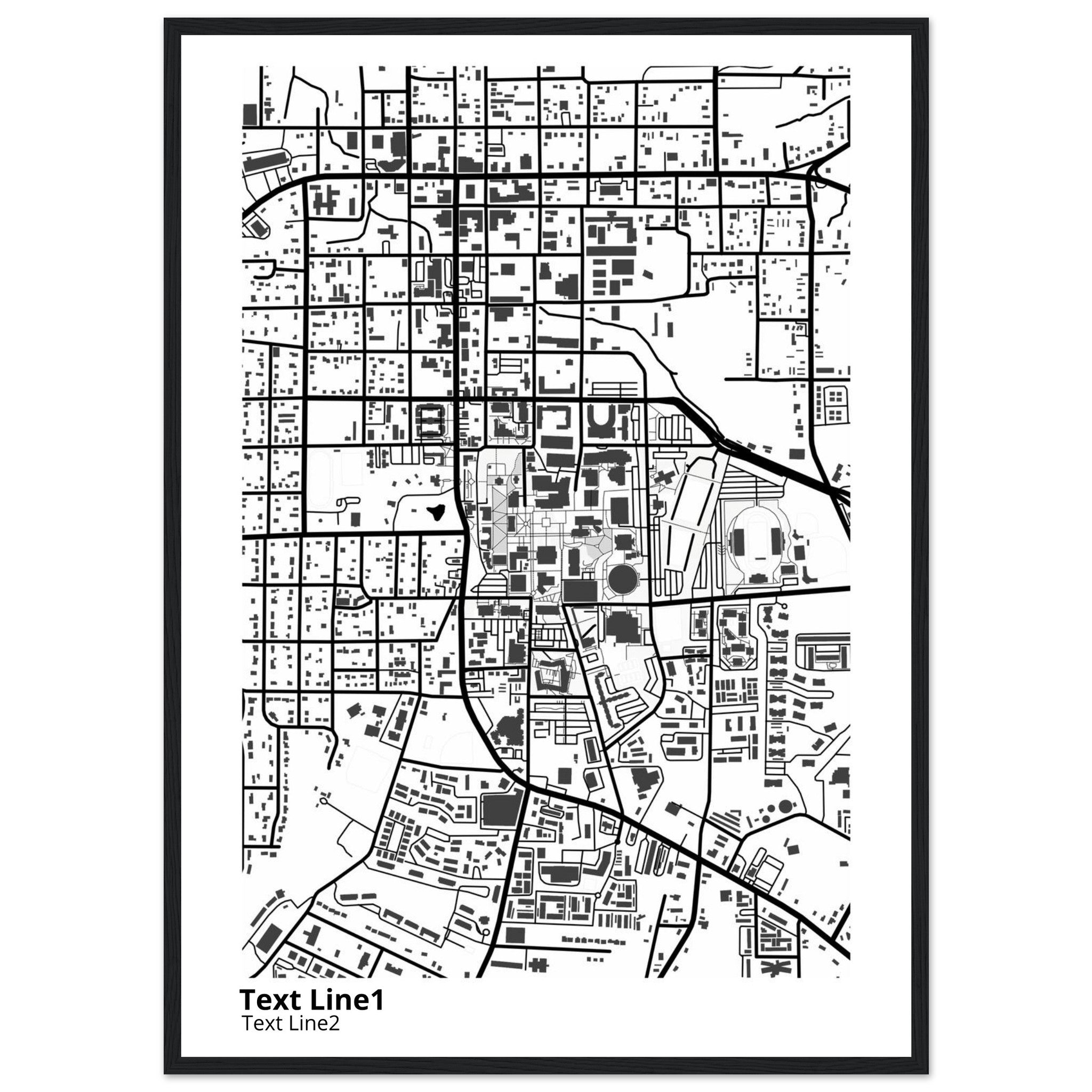Sam Houston State University Texas Campus Map Poster | Graduation Gift - Ink And Atlas