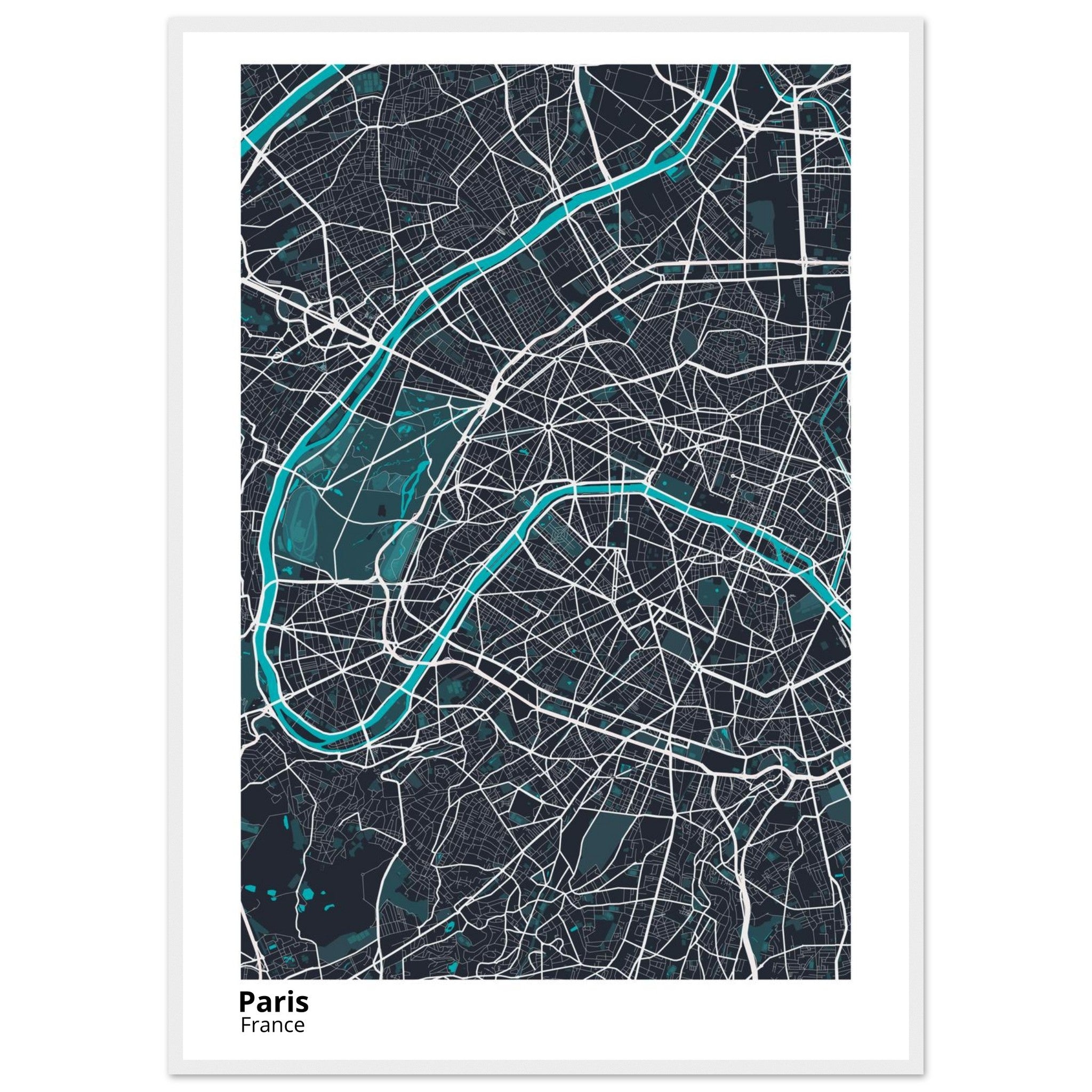 Custom Modern City Map Print - Ink And Atlas